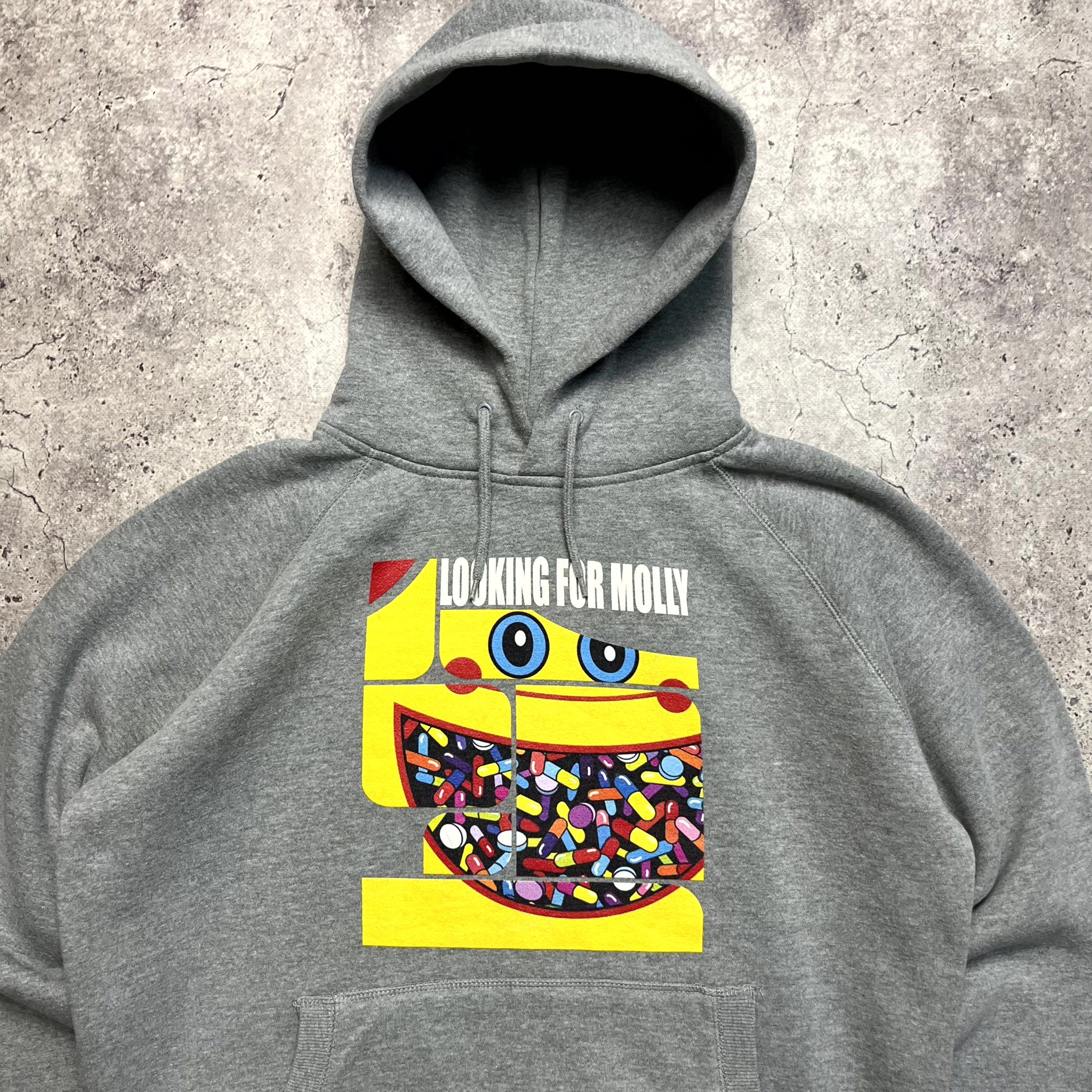 Vintage Looking For Molly Hoodie Grey Sweatshirt Streetwear Size M Size US M / EU 48-50 / 2 - 4 Thumbnail