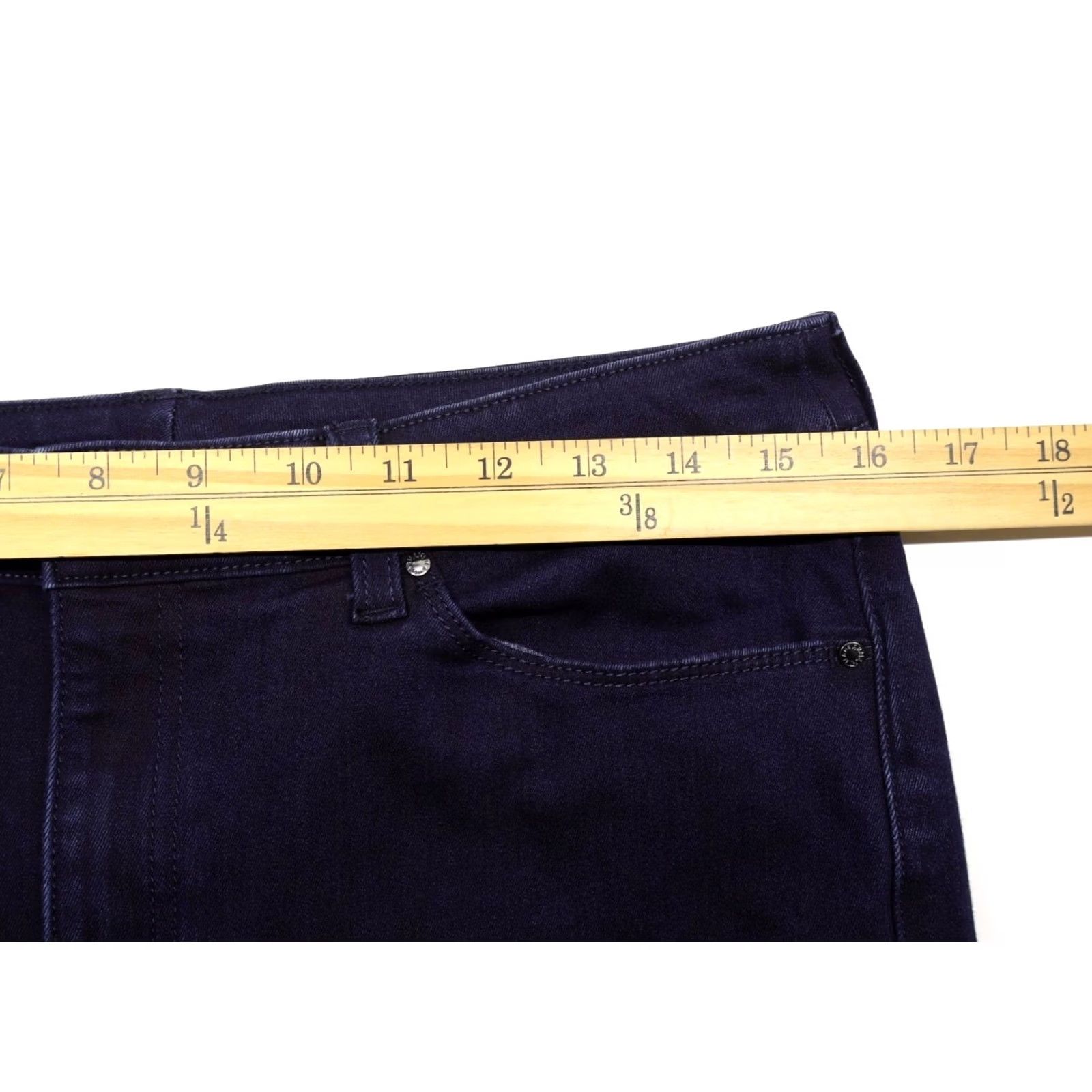 Armani Exchange Armani Women Jeans J18 Dahlia Stretch Blue Cotton Sz 31x31 Dark Blue Regular Women Style Straight 5-Pocket Zipper Button Logo Denim Clothing Size 24" / US 00 / IT 34 - 6 Thumbnail