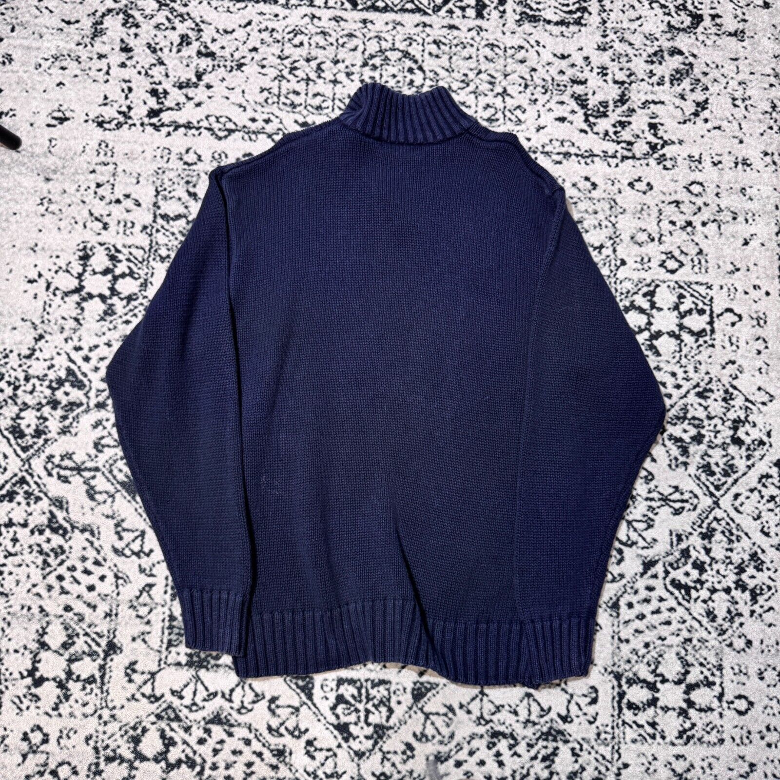 Disney × Vintage Vintage Disney Navy Cotton Halfzip Sweater Size L Y2K 90s Size US L / EU 52-54 / 3 - 11 Thumbnail