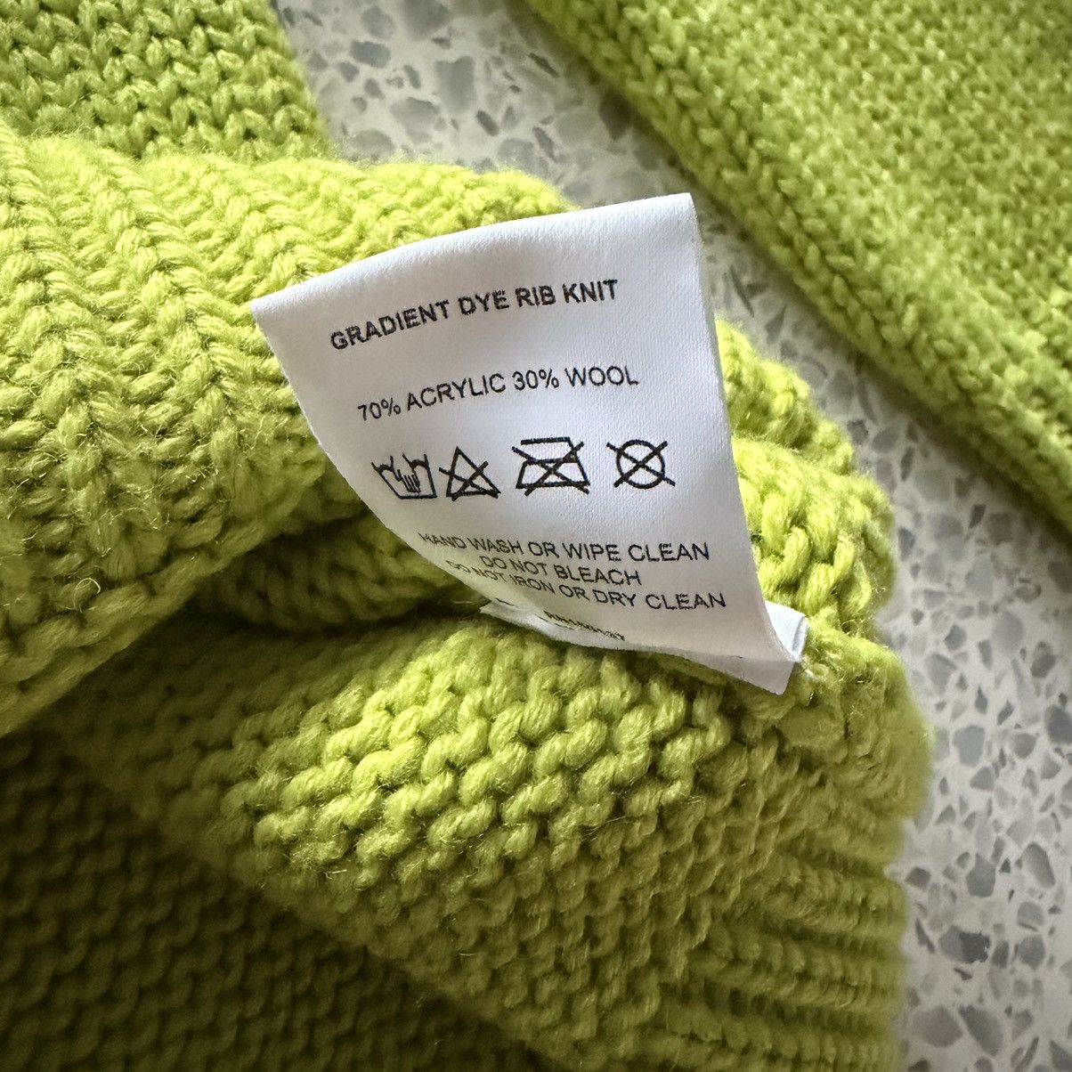Palace Palace Gradient Dye Rib Knit Sweater (Green) Size US S / EU 44-46 / 1 - 6 Thumbnail