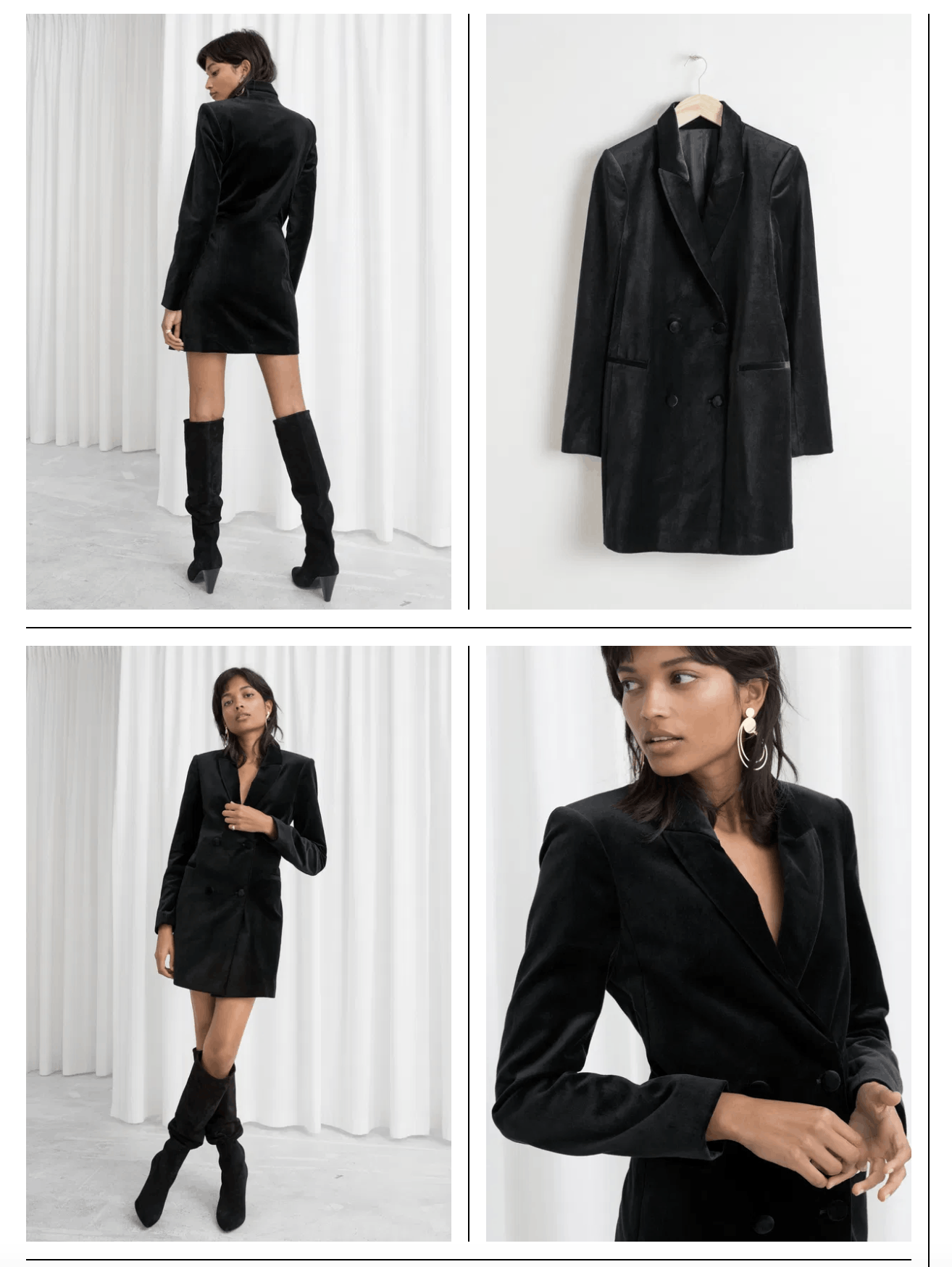 Vintage Vintage Velvet Black Long Dress Blazer Size S / US 4 / IT 40 - 6 Thumbnail