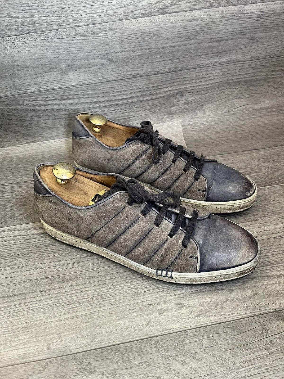 Berluti Berluti playfield grey patina sneakers sz 11 Size US 12 / EU 45 - 7 Thumbnail