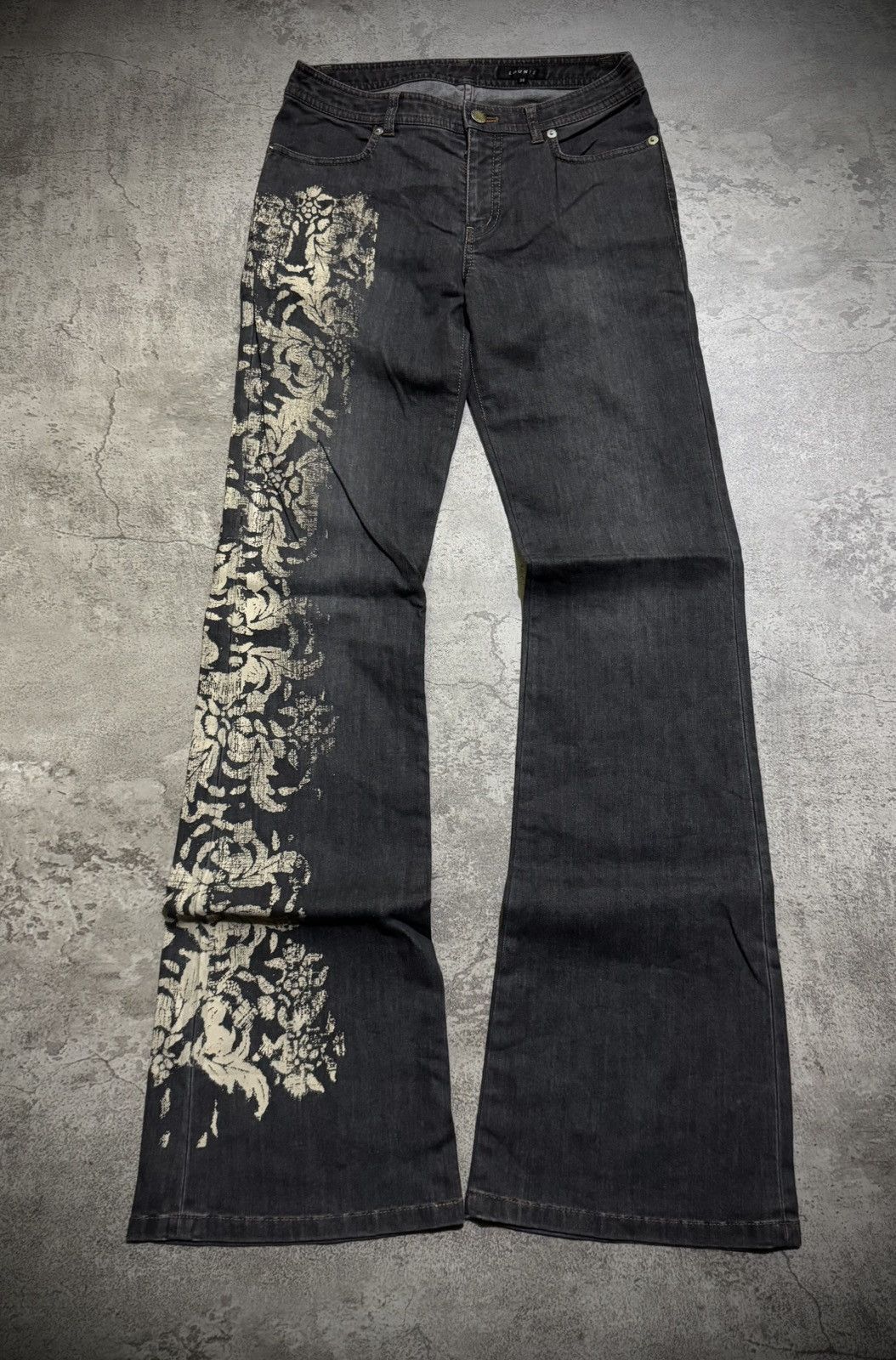 Japanese Brand LOUNIE “TORNADO MART STYLE” FLARE JEANS Size US 28 / EU 44 - 1 Thumbnail