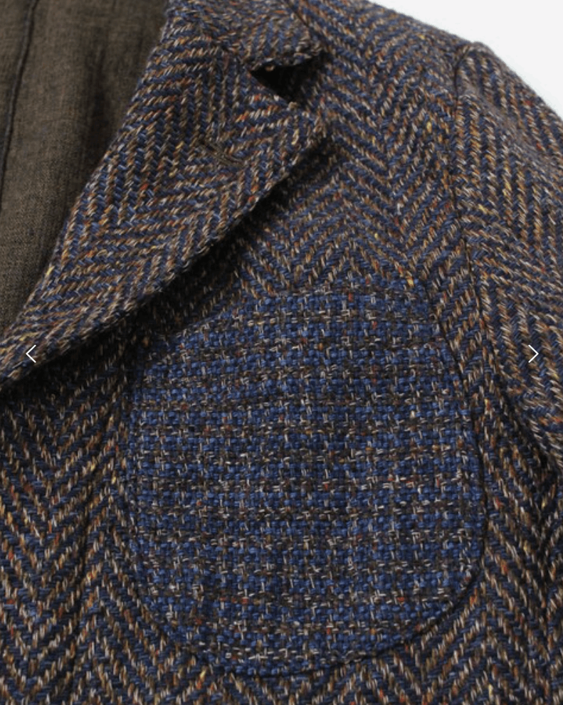 45R Indigo Kuba Tweed Blazer Jacket
