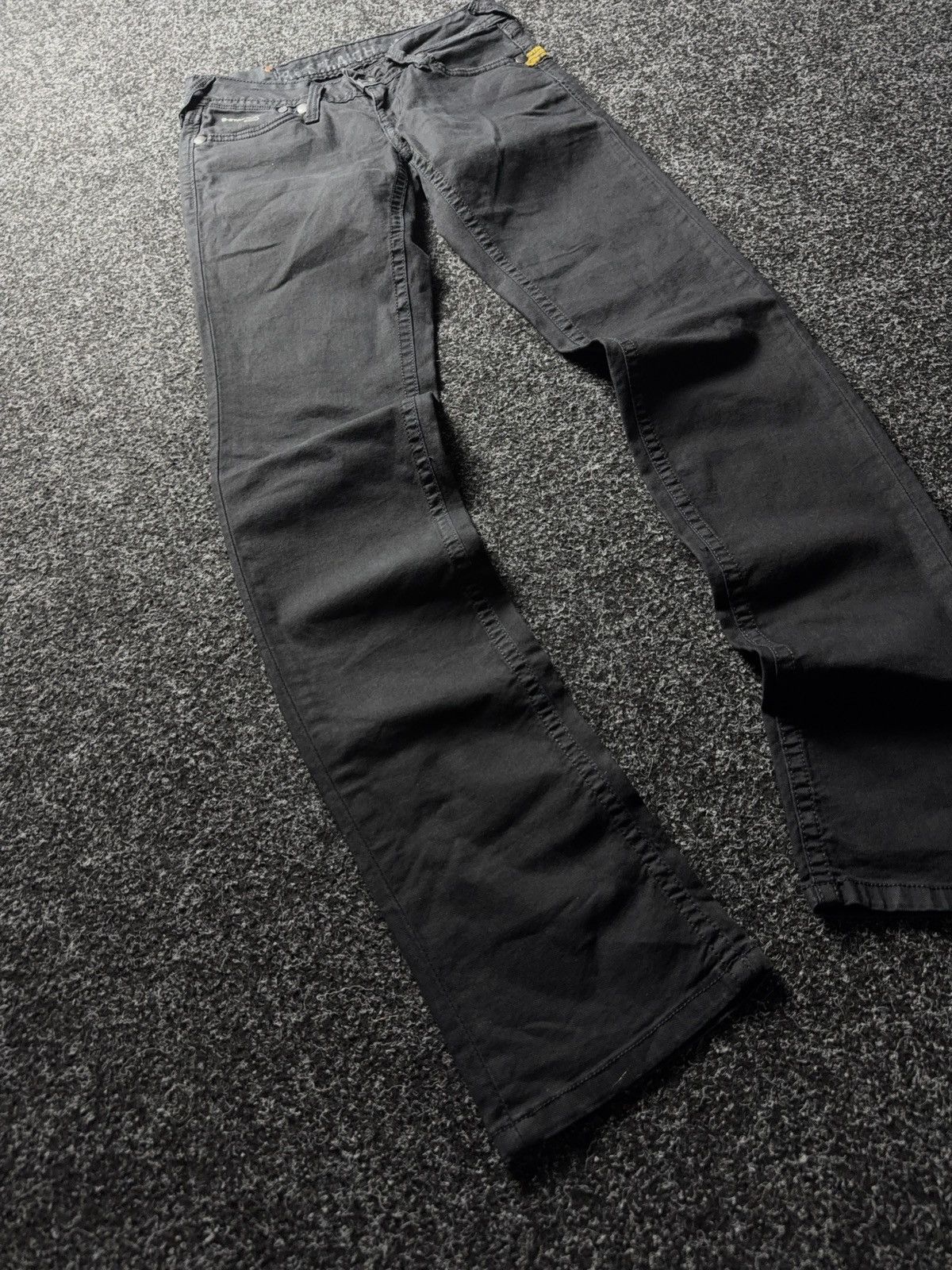 G-Star Y2K 00s G-STAR RAW R. Straight Tapered Jeans Washed Black Size 26" / US 2 / IT 38 - 2 Thumbnail
