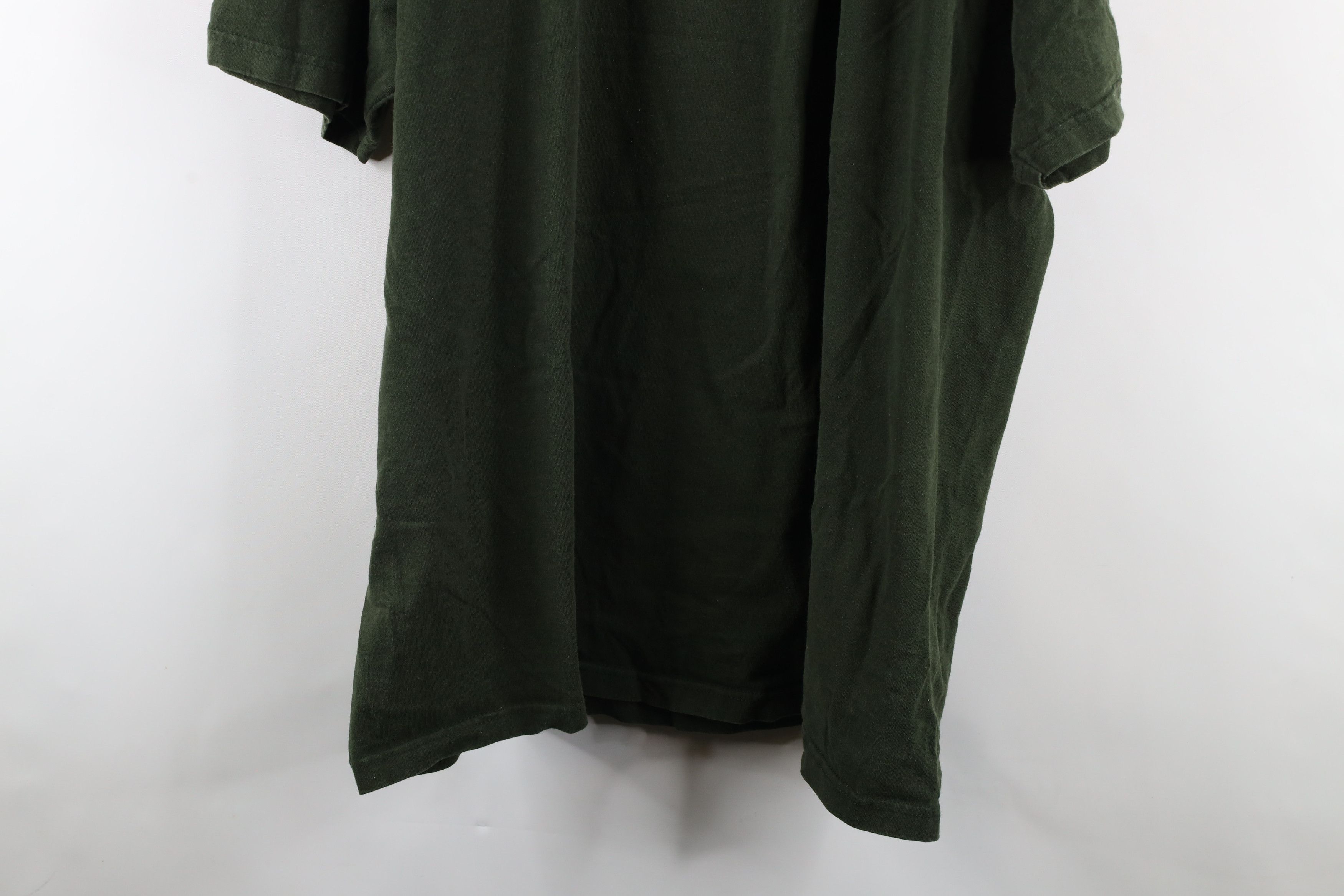 Vintage Vintage 90s Streetwear Heavyweight T-Shirt Green Cotton Size US XXL / EU 58 / 5 - 7 Thumbnail