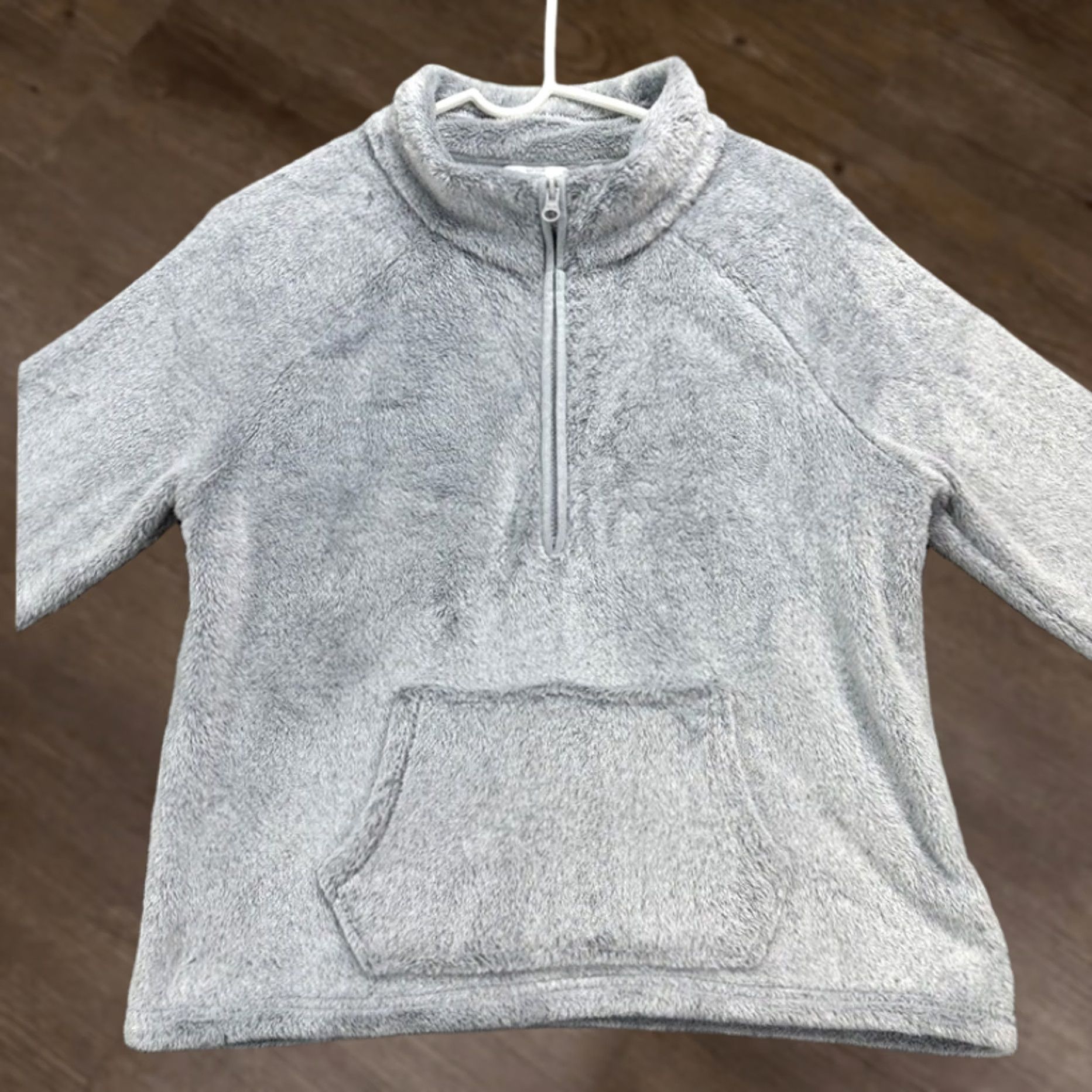 FatFace FatFace Sherpa Fleece Pullover Sweater Womens Large Grey Half Zip Pockets Ladies Size L / US 10 / IT 46 - 1 Thumbnail
