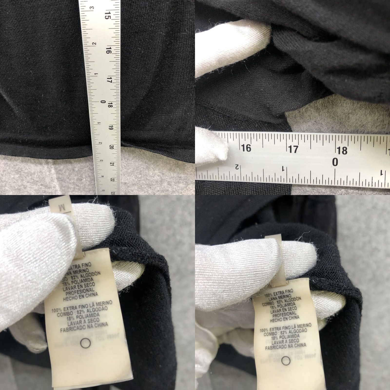 Elie Tahari Elie Tahari Merino Wool Sweater Women M Black Pullover Knit Long Sleeve Off-Shoulder Cinch Bubble Sleeves Womens Size M / US 6-8 / IT 42-44 - 8 Thumbnail