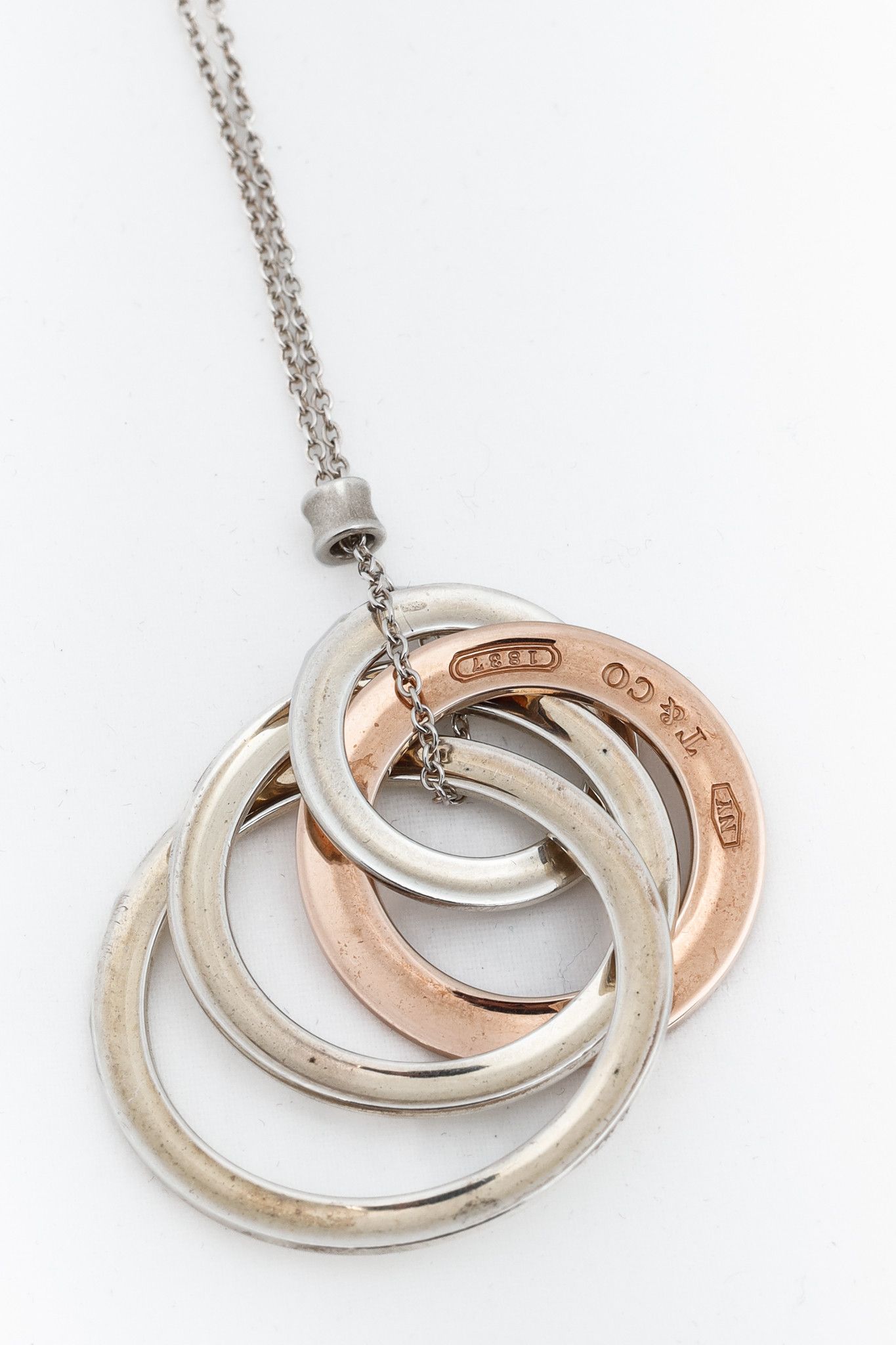Tiffany & Co. Tiffany & Co. Interlocking Circles Silver & Rubedo Necklace Size ONE SIZE - 3 Thumbnail