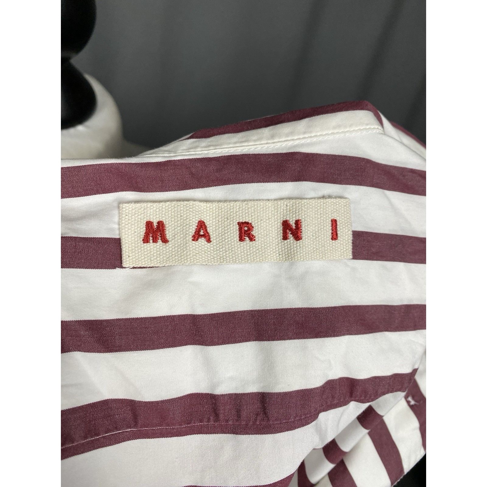 Marni Marni Women's White Purple Striped Sleeveless Top Shirt Size Size M / US 6-8 / IT 42-44 - 9 Thumbnail