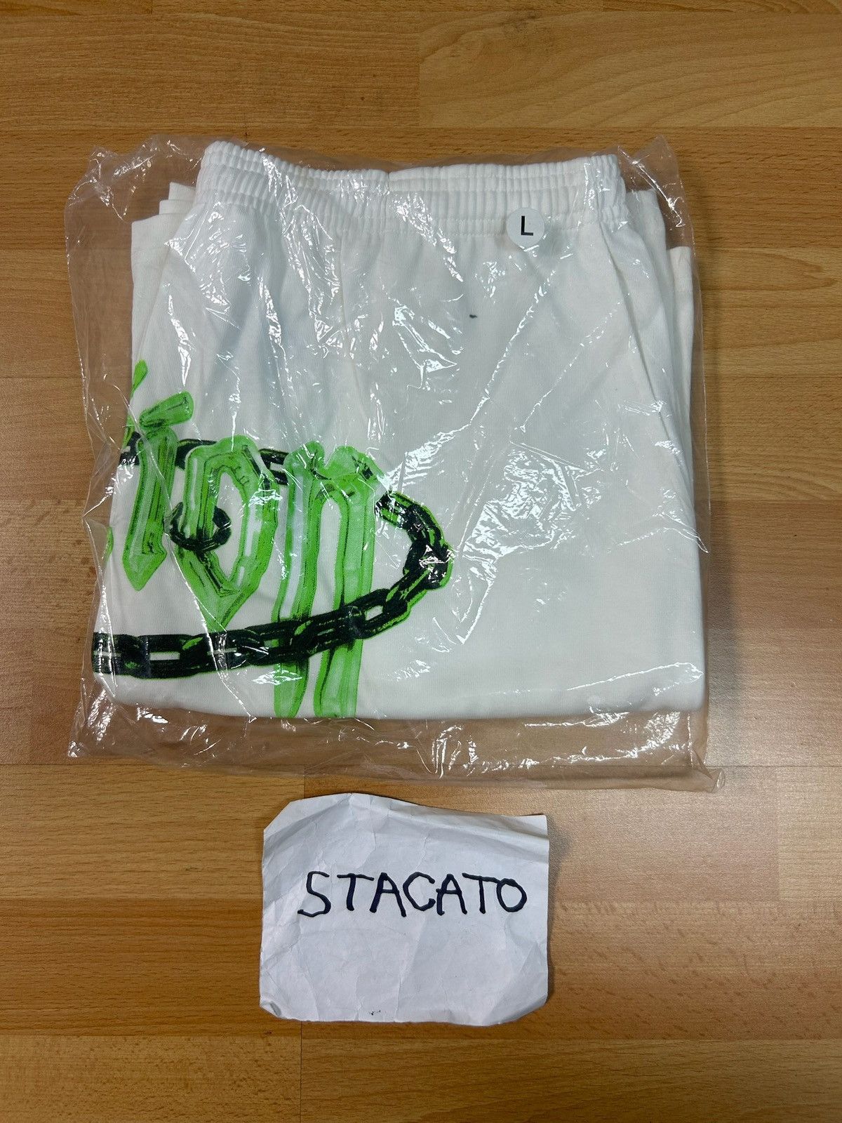 Other Fiction Y2K Chain Shorts White/Green Size US 34 / EU 50 - 2 Thumbnail