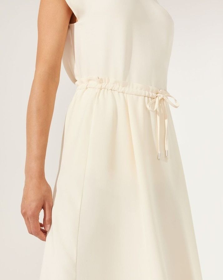 Loro Piana o1srvl11e0824 Lina Silk Midi Skirt in White Size 28" / US 6 / IT 42 - 3 Thumbnail