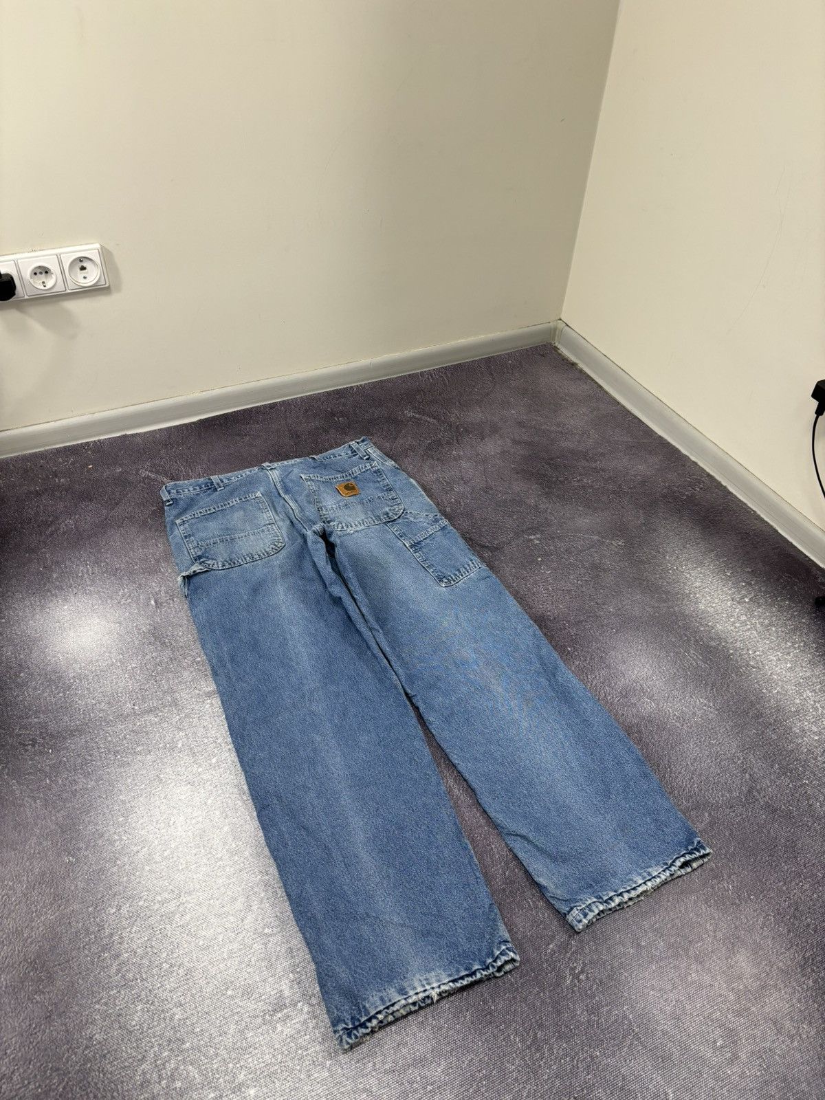 Carhartt Vintage 90s Carhartt USA Blue Insulated Denim Baggy Jeans Size US 36 / EU 52 - 2 Thumbnail
