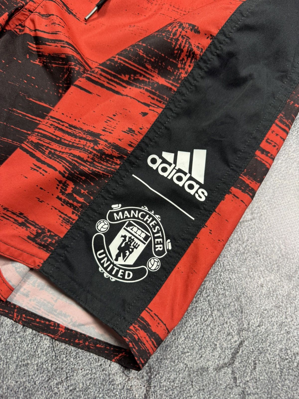 Adidas Adidas x Manchester United Swim Shorts — Iconic Red/Black Size US 38 / EU 54 - 2 Thumbnail