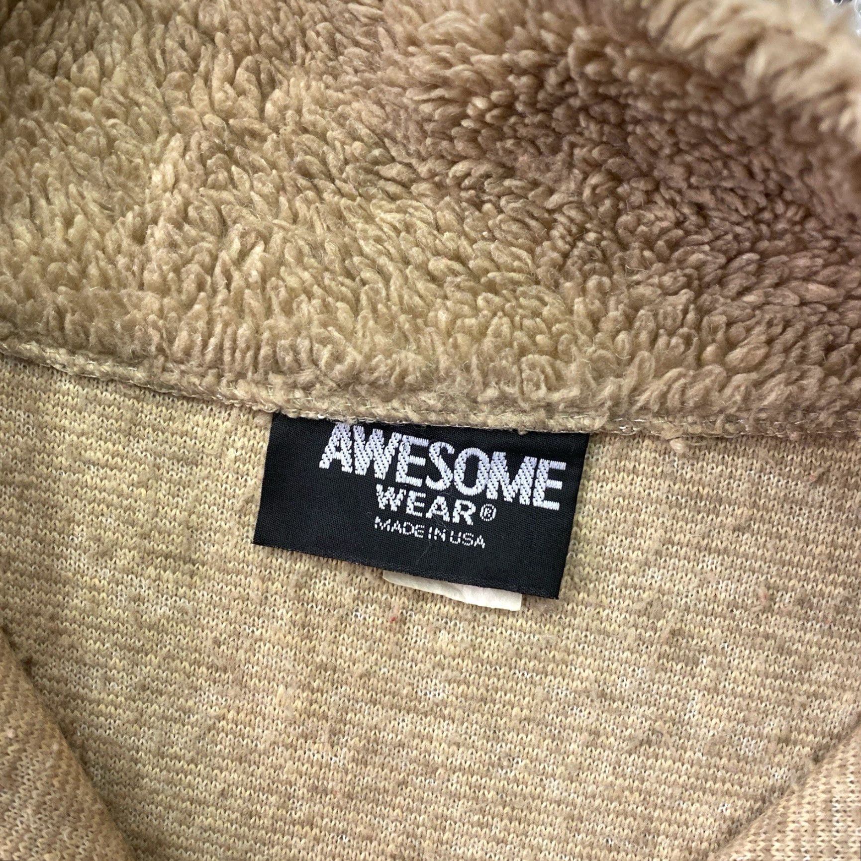 Vintage VINTAGE Awesome Wear Full Zip Sweatshirt Mens M Beige Fleece Bear Tree USA Made Size US M / EU 48-50 / 2 - 2 Thumbnail