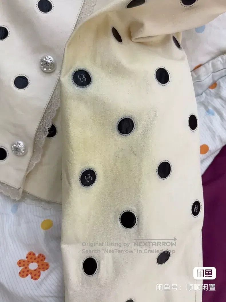 Chanel Chanel Polka dot leather jacket Size XS / US 0-2 / IT 36-38 - 3 Thumbnail
