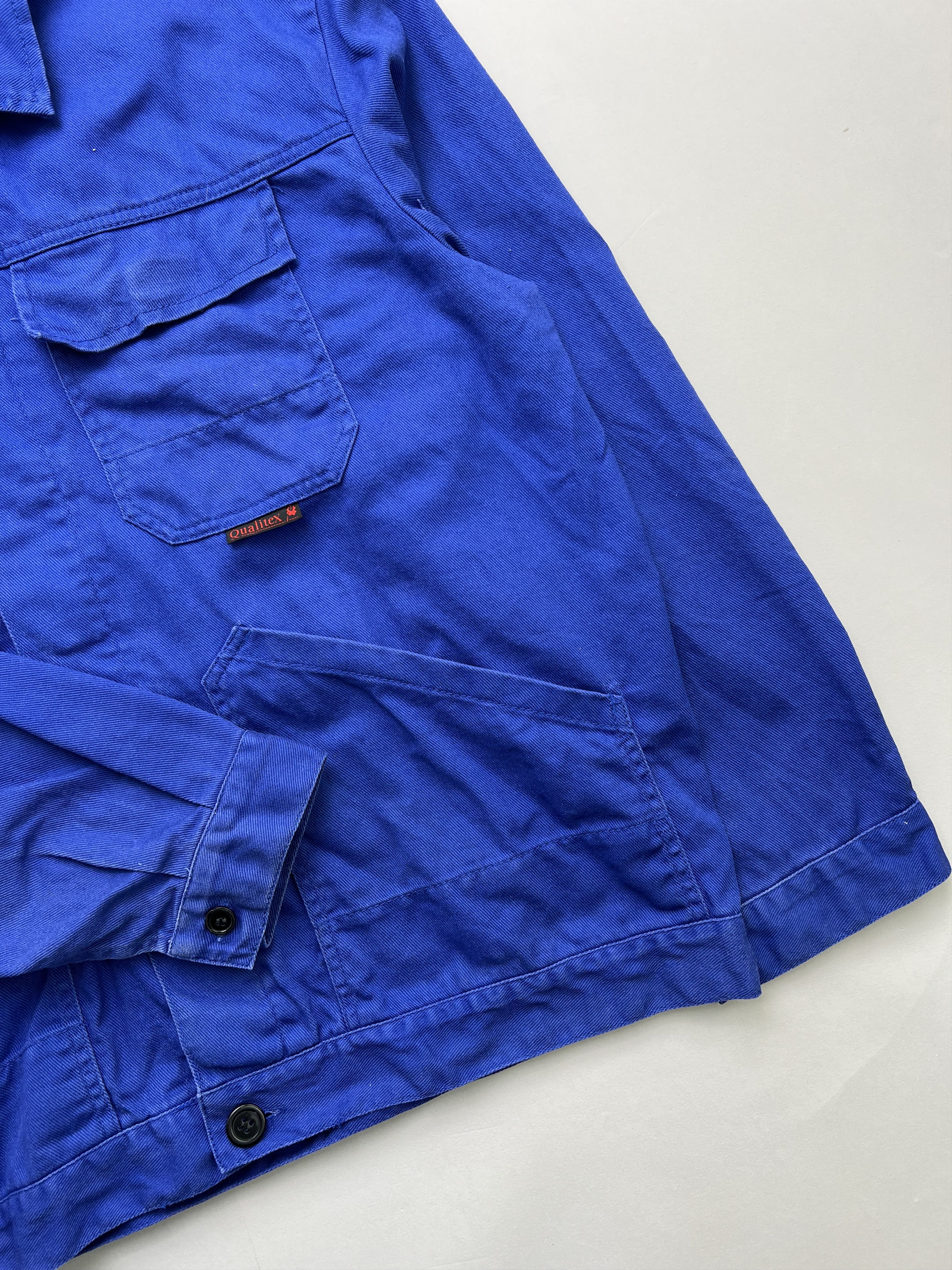 Vintage French Work Chore Jacket Vintage Bleu De Travail Size US L / EU 52-54 / 3 - 5 Thumbnail