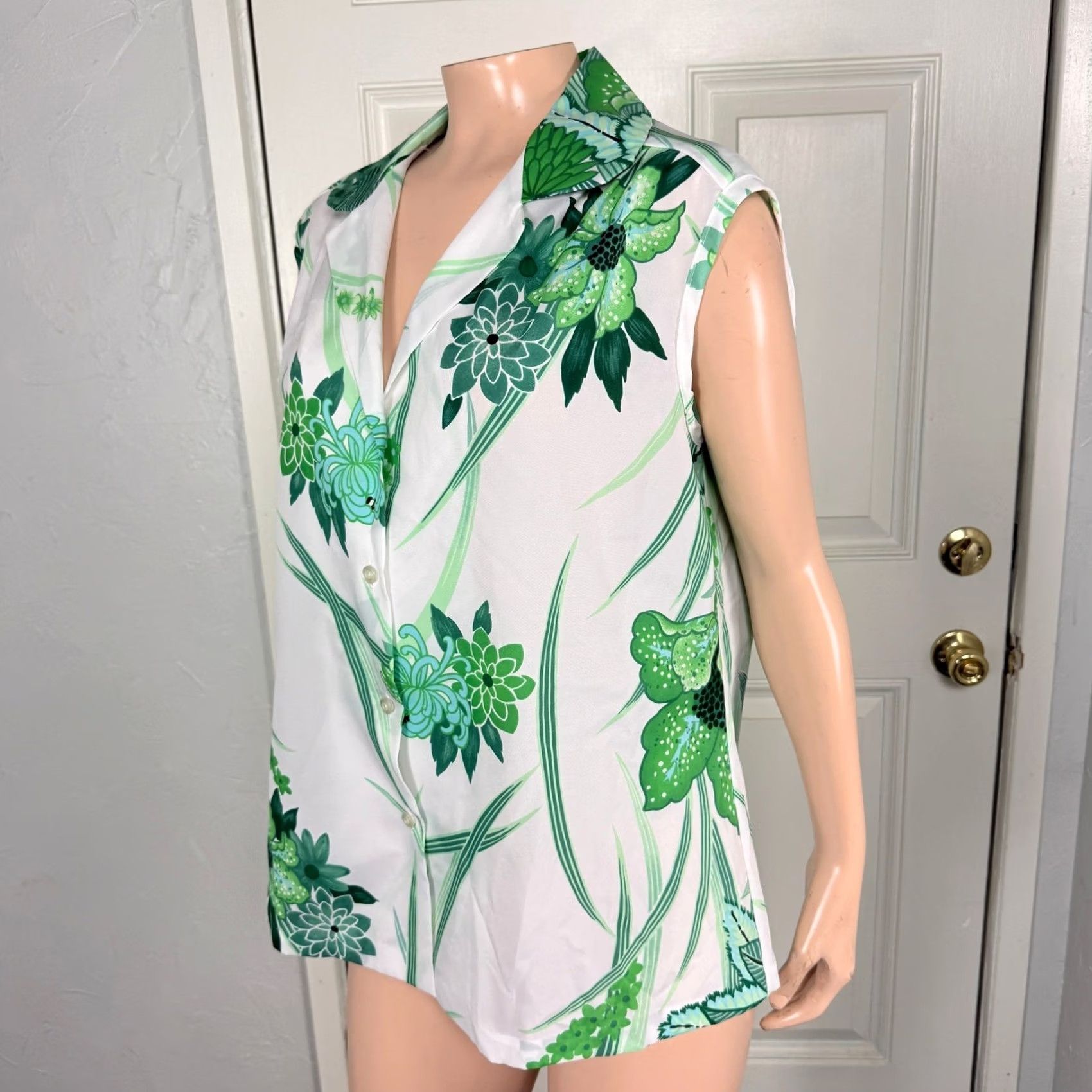 Vintage VINTAGE Greencastle Floral Polyester Button 70s Shirt Top 16 hawaiian Women's W1 Size XL / US 12-14 / IT 48-50 - 3 Thumbnail