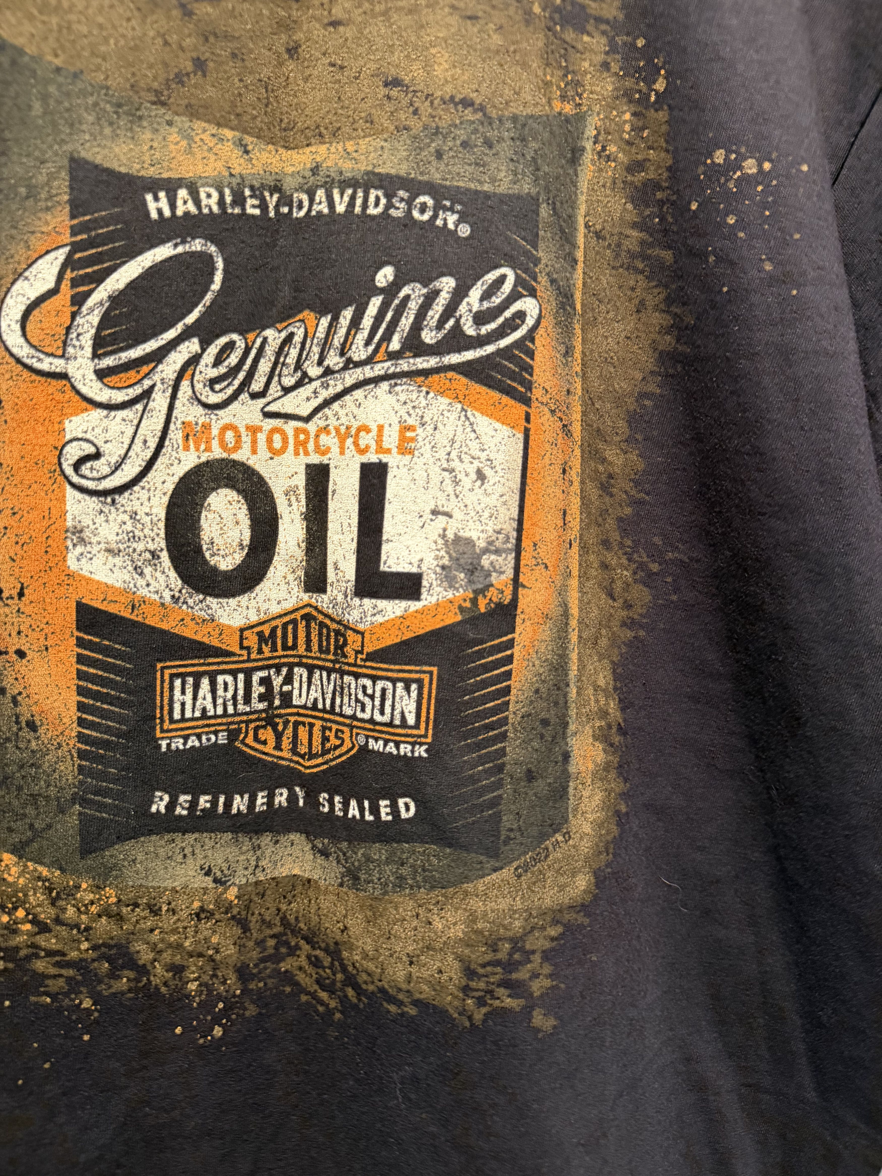 Harley Davidson Harley Davidson Oil Graphic Tee Akron Ohio Back Hit Black Size US XL / EU 56 / 4 - 3 Thumbnail