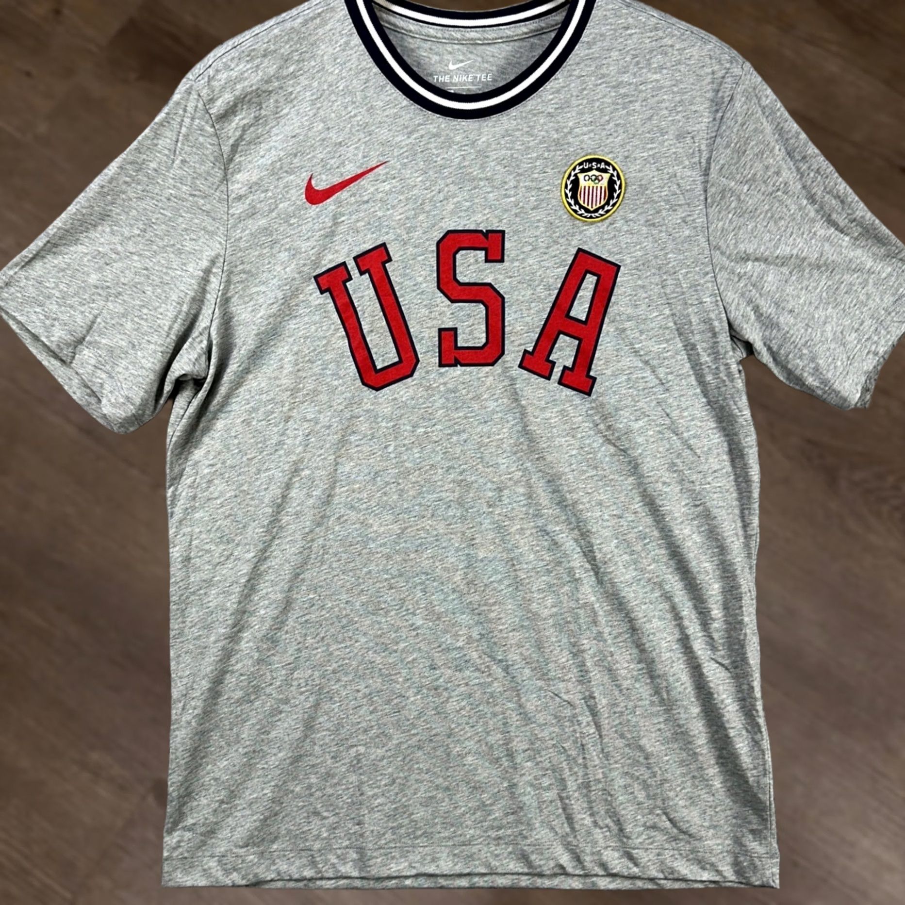 Nike Nike T-Shirt Crew Neck Tee Men Medium Gray Team USA Olympic United States Swoosh Size US M / EU 48-50 / 2 - 1 Thumbnail