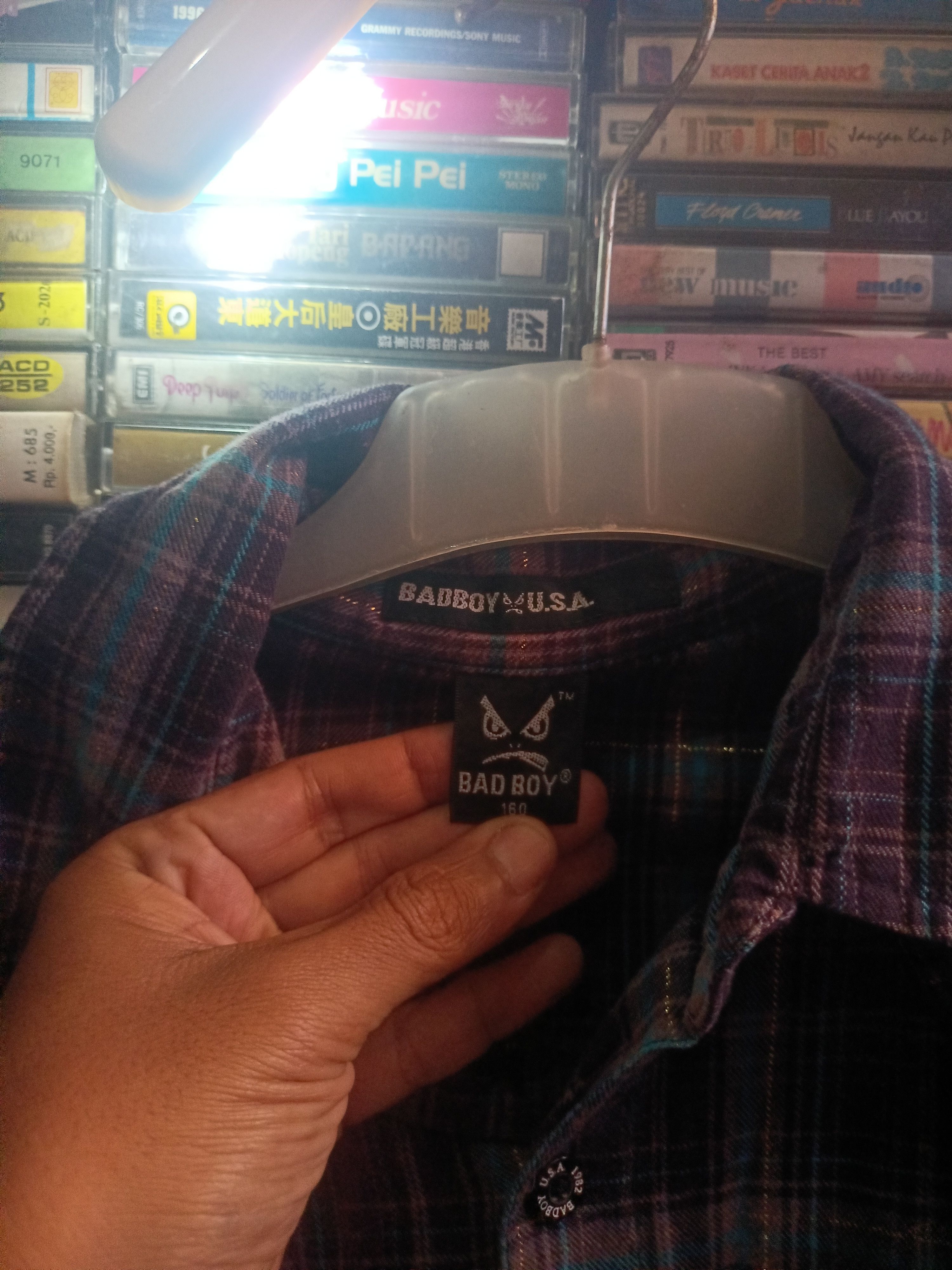 Japanese Brand Vintage Bad Boy U.S.A. Plaid Flannel Shirt - Size 160 small Size S / US 4 / IT 40 - 4 Thumbnail