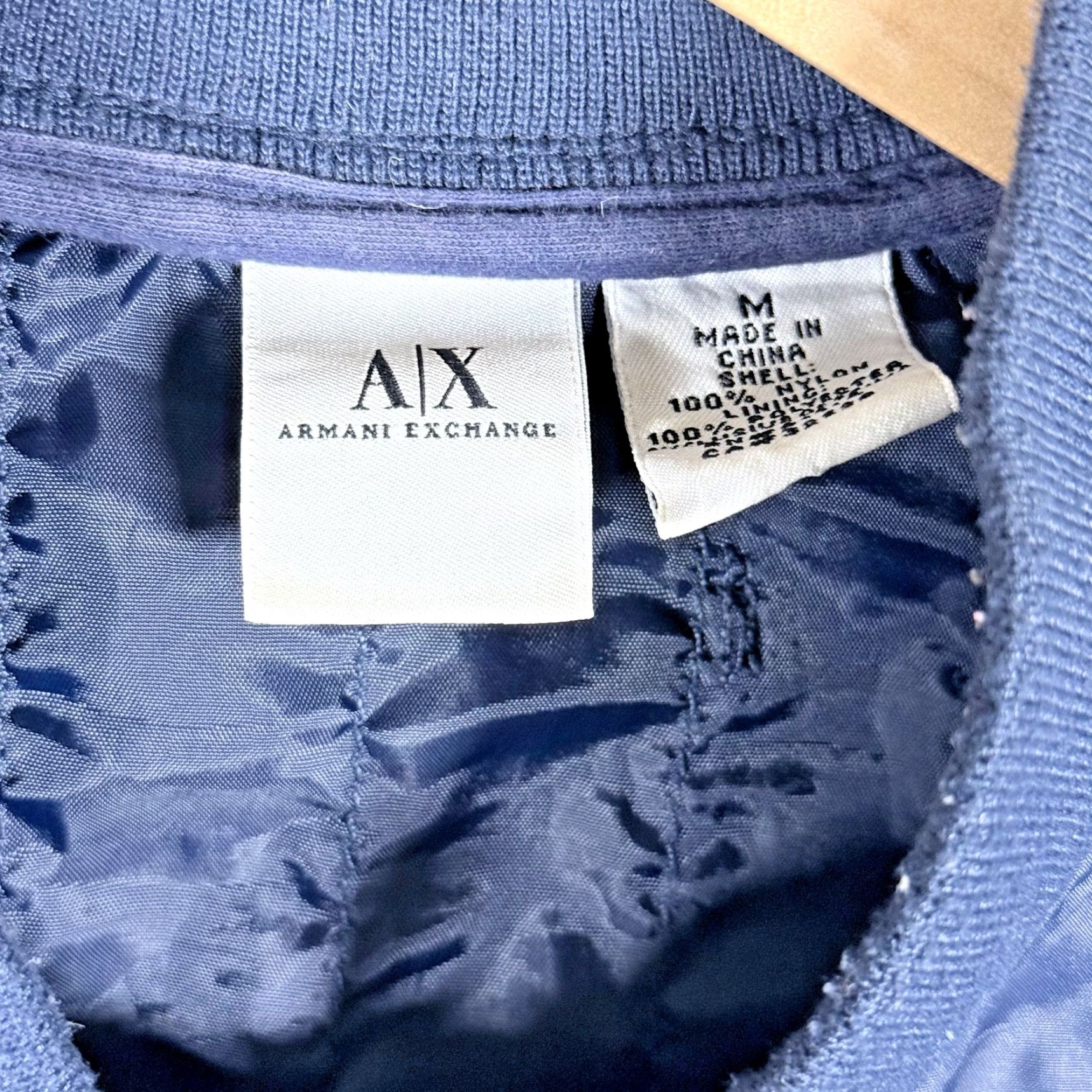 Armani Exchange Armani Exchange Jacket Mens Bomber Navy Blue Full Zip Quilted Nylon Jacket Size US M / EU 48-50 / 2 - 5 Thumbnail