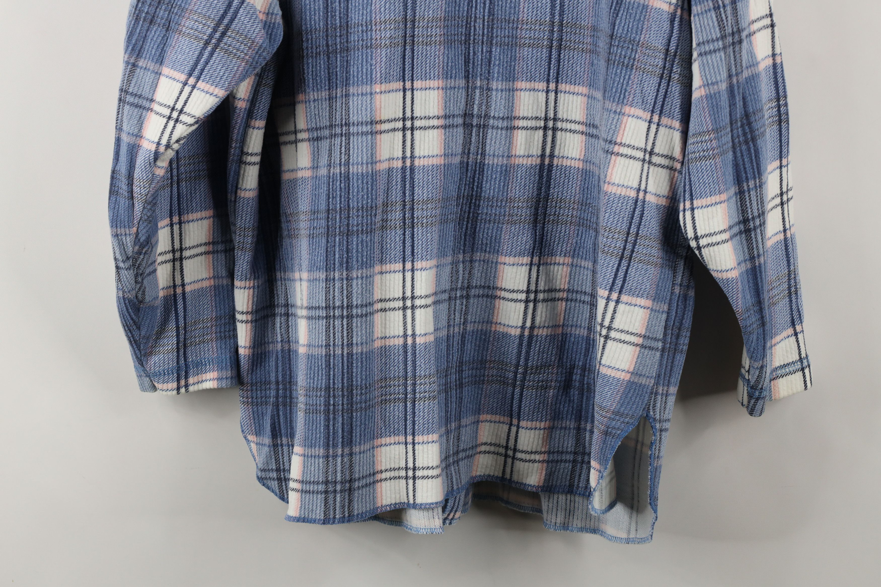 Vintage Vintage 90s Streetwear Knit Flannel Collared Button Shirt Size L / US 10 / IT 46 - 10 Thumbnail