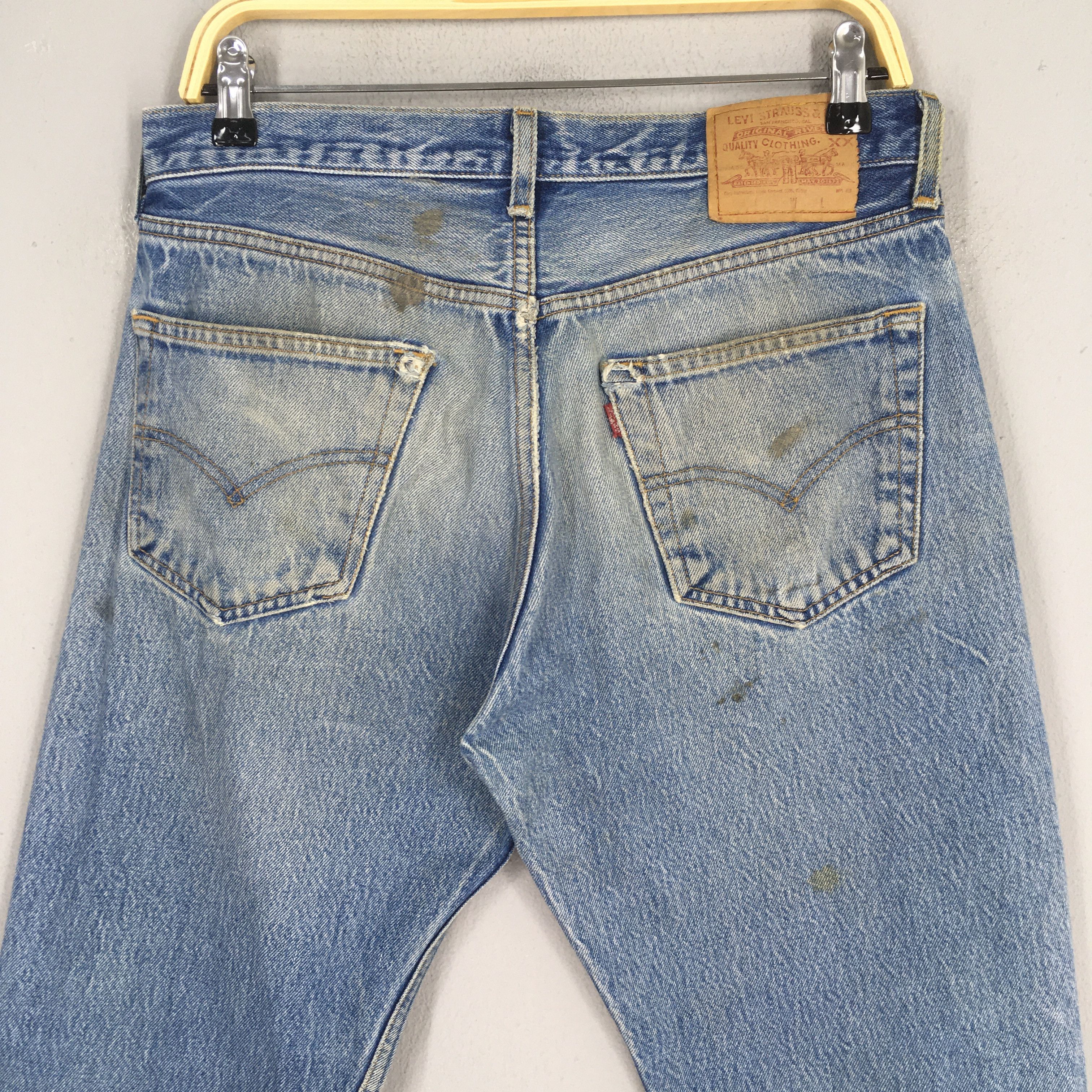 Levi's Size 30x30 Vintage 90s Levi's 501 Ripped Jeans S302 Size US 30 / EU 46 - 8 Thumbnail