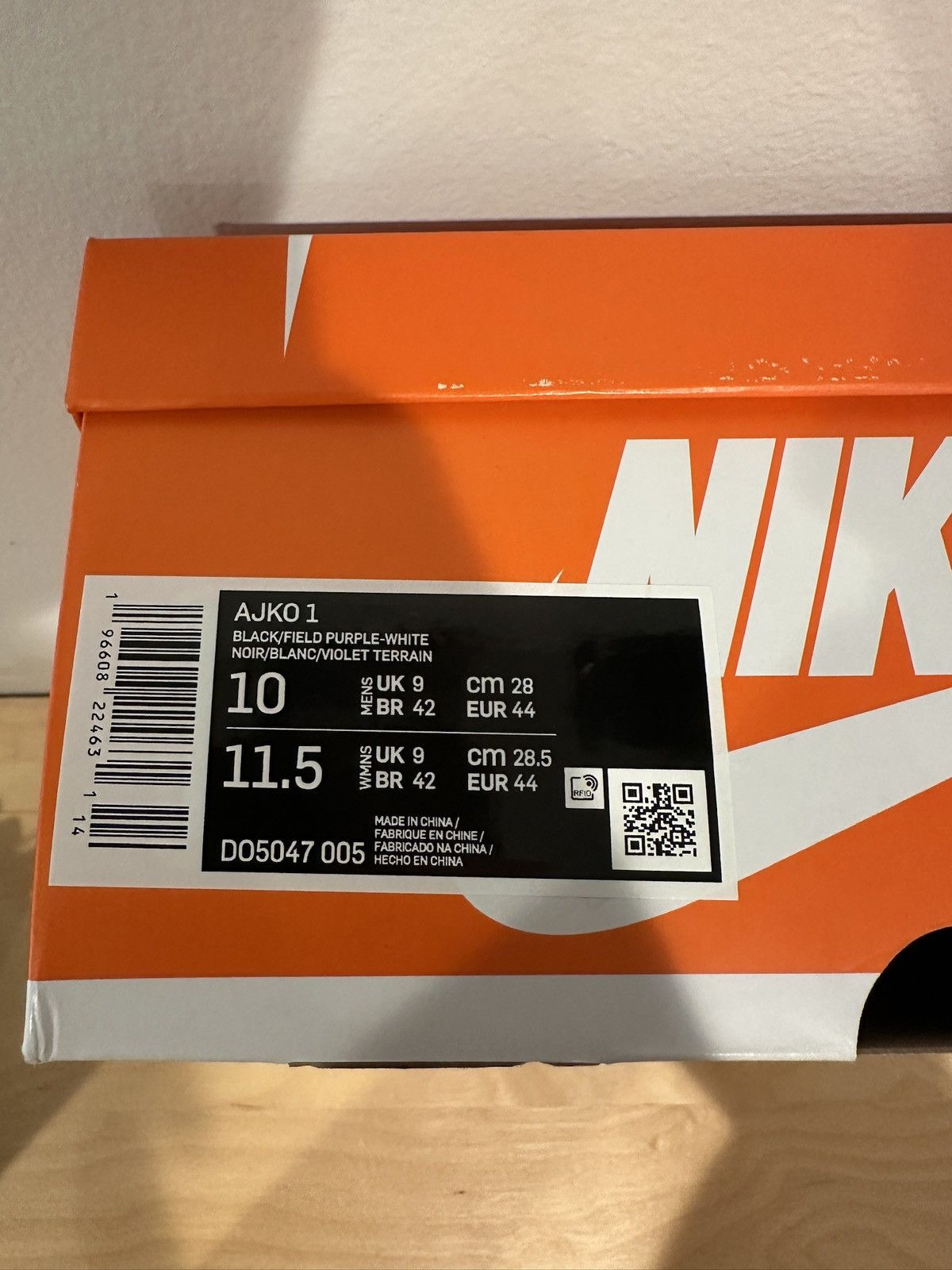 Nike AJKO 1 Black/Field Purple - Size 10 Size US 10 / EU 43 - 6 Thumbnail