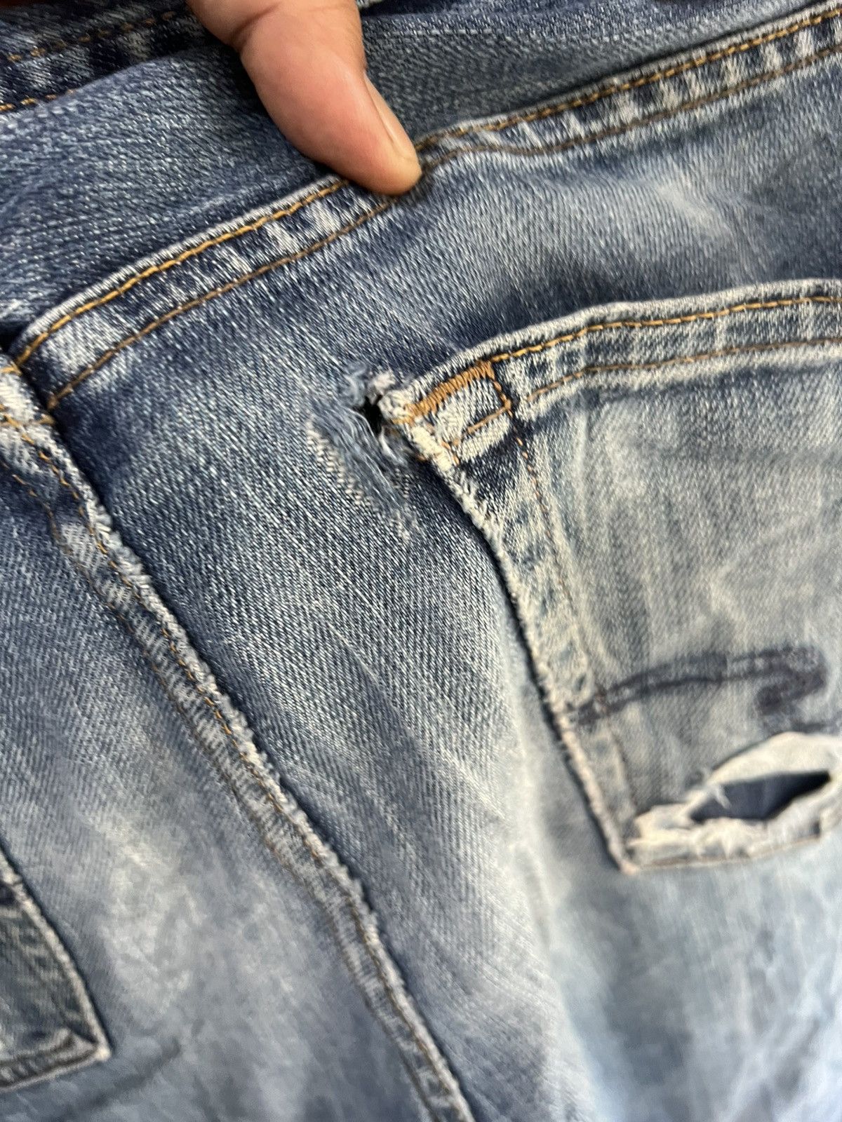AG Adriano Goldschmied 🔥Vintage AG Adriano Goldschmied Distressed Denim Size US 33 - 13 Thumbnail