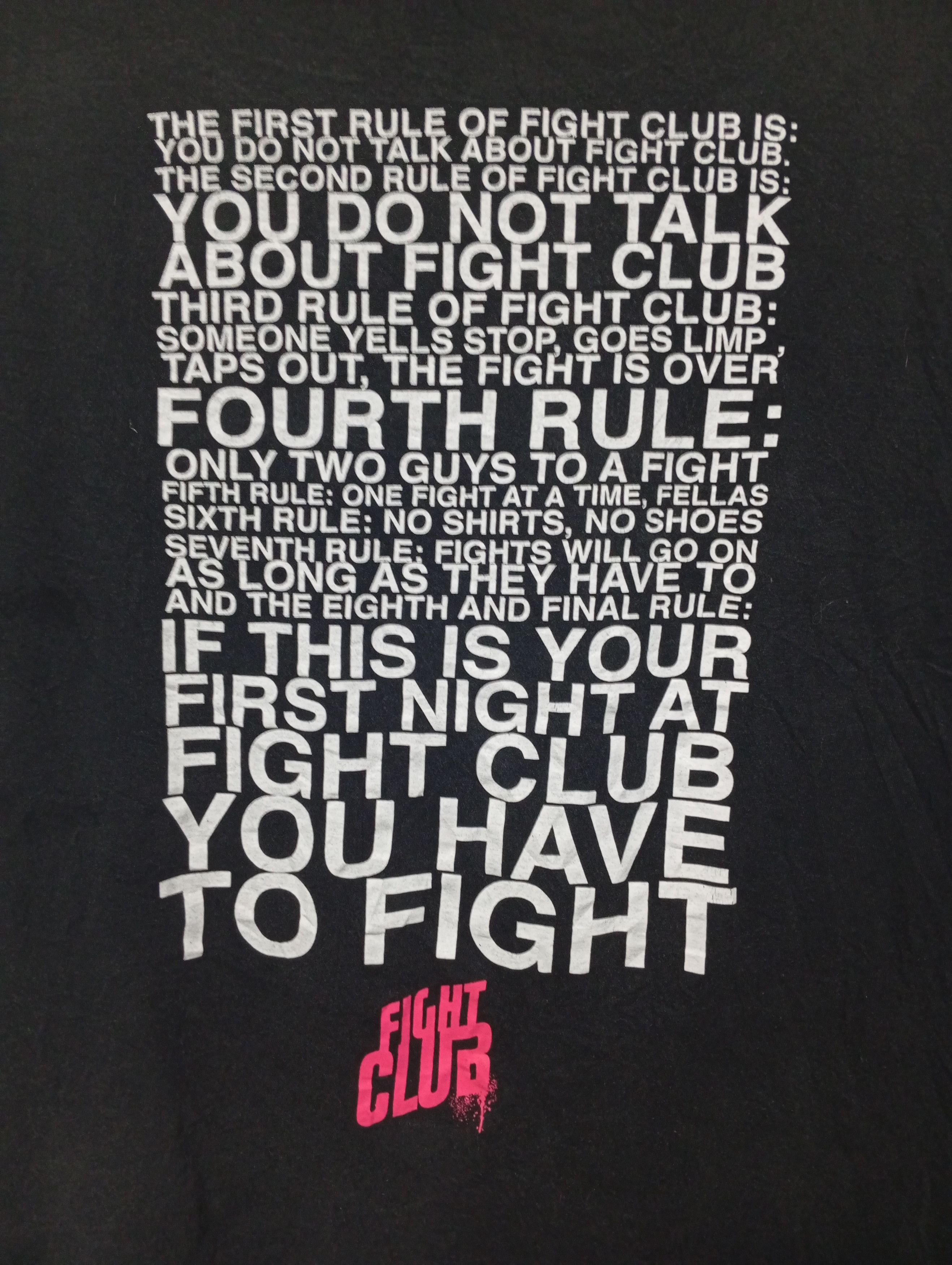 Other ❌LAST DROP VINTAGE 00s FIGHT CLUB MOVIE TSHIRT Size US M / EU 48-50 / 2 - 5 Thumbnail