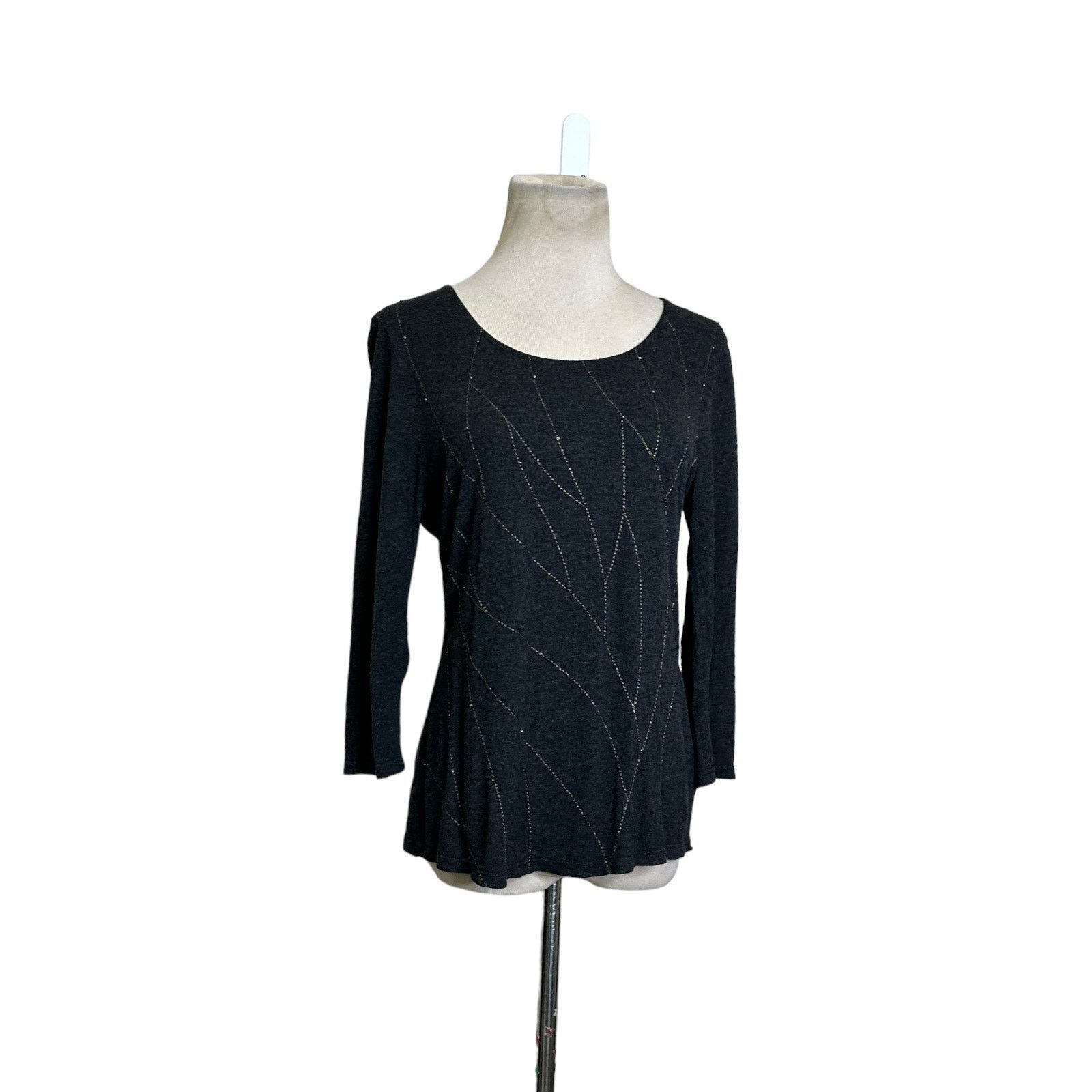 Coldwater Creek Coldwater Creek gray embellished casual top size Small Size S / US 4 / IT 40 - 9 Thumbnail