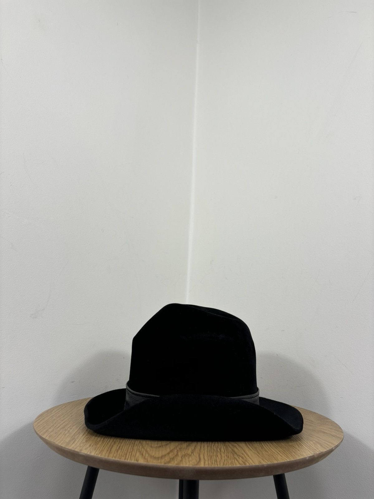 Other Vintage Huckel Alpha Men’s Black Velour Wool Felt Fedora Hat Size ONE SIZE - 3 Thumbnail