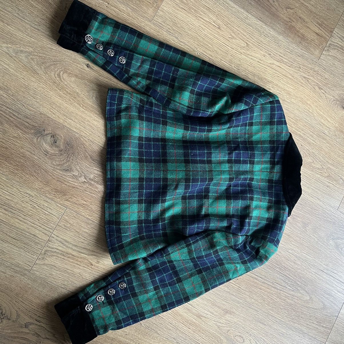 Yves Saint Laurent Archive Saint laurent rive gauche tartan short wool jacket Size L / US 10 / IT 46 - 8 Thumbnail