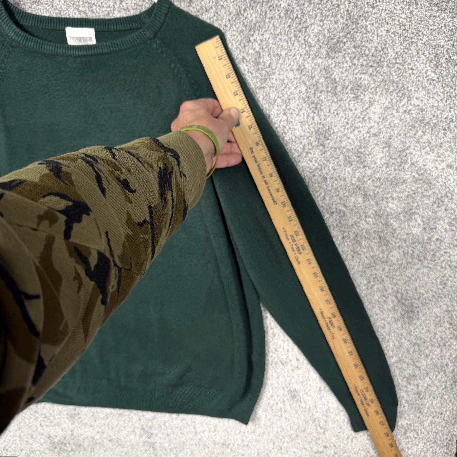 Vintage VINTAGE Moda International Sweater Womens M Green Raglan Knit Crewneck 90s Minimalist Facade Size M / US 6-8 / IT 42-44 - 3 Thumbnail
