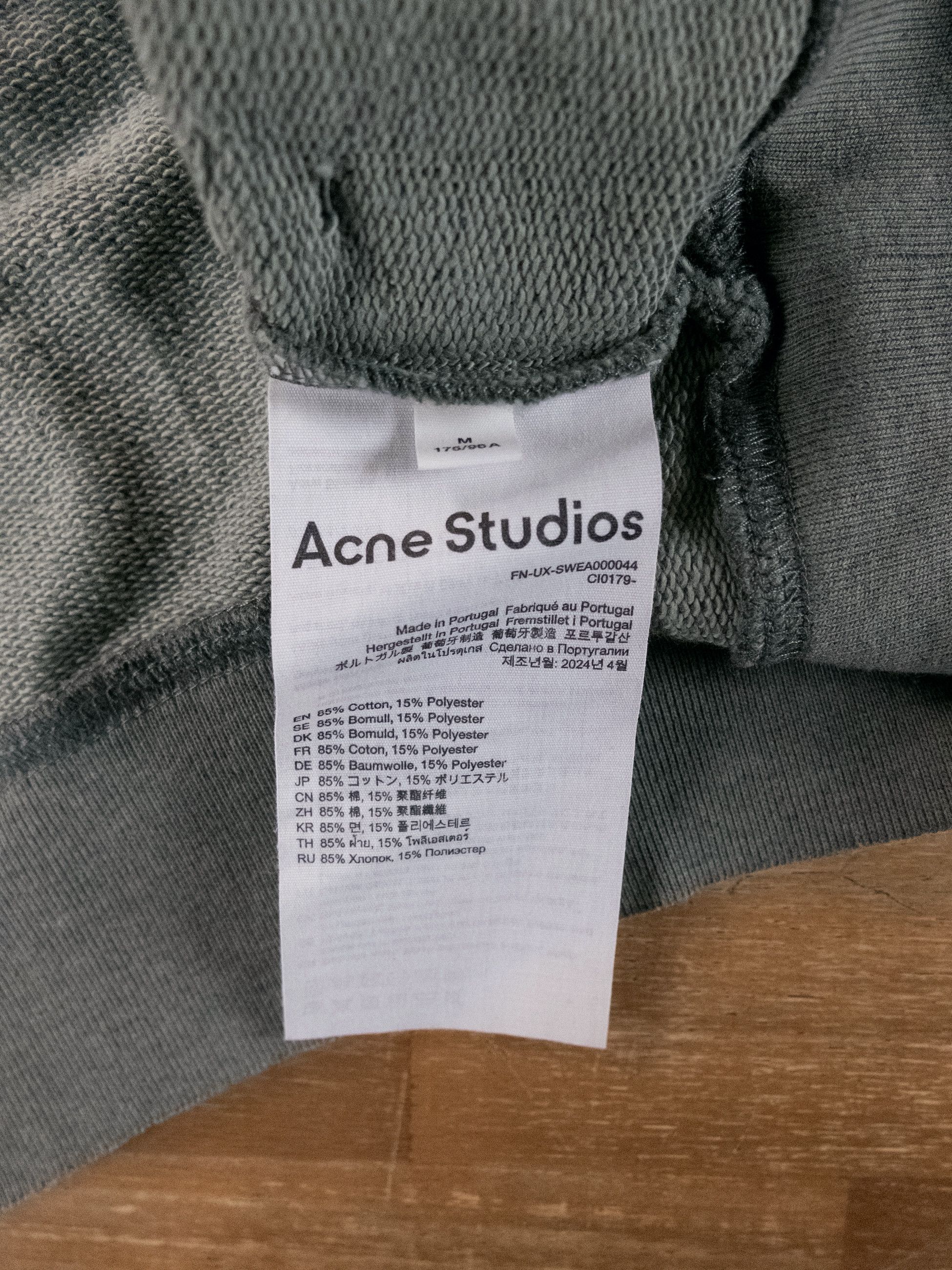 Acne Studios ACNE STUDIOS moss green logo print sweatshirt Medium q Size US M / EU 48-50 / 2 - 8 Thumbnail