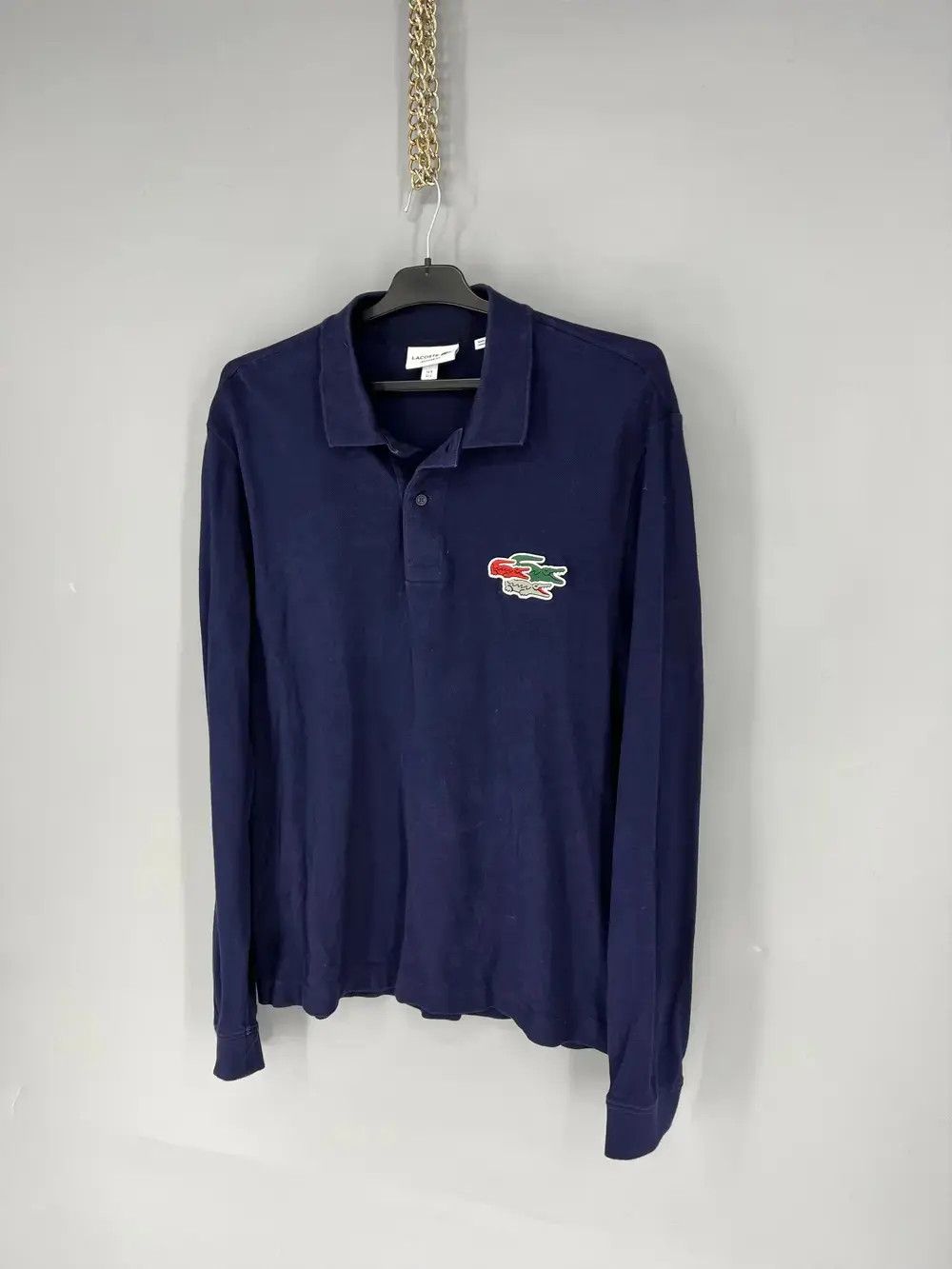 Lacoste Lacoste Men's Long Sleeve Holiday Croc Regular Fit Polo Size US L / EU 52-54 / 3 - 3 Thumbnail