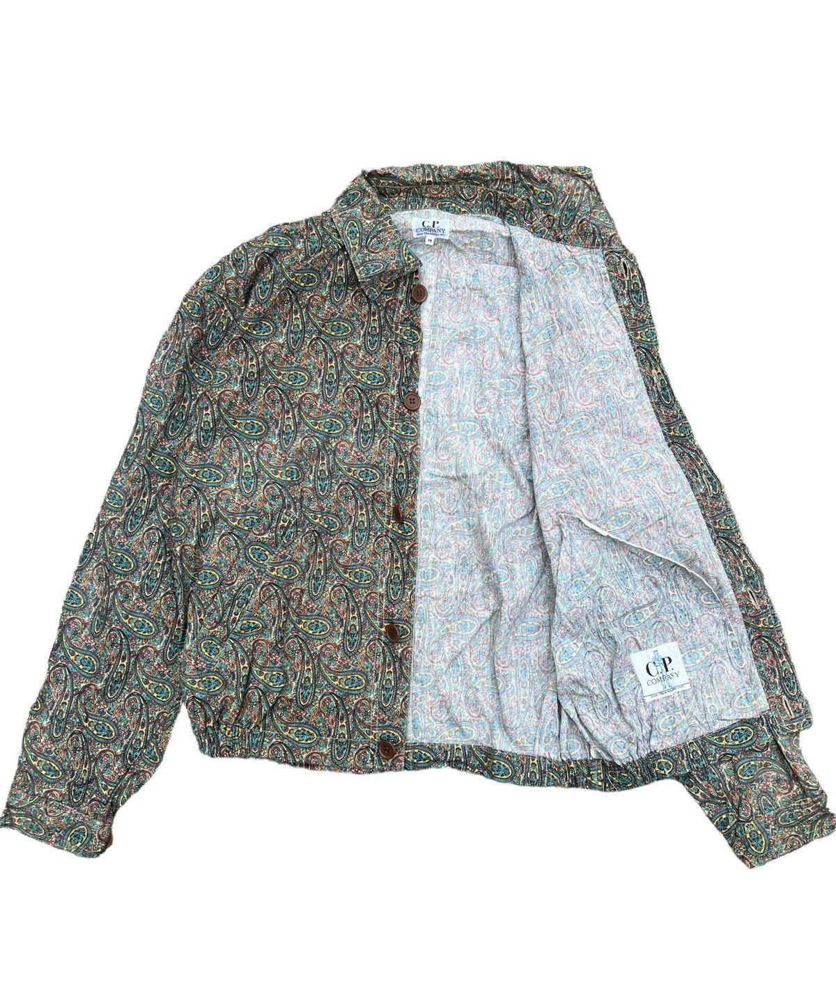 C.P. Company × Massimo Osti × Vintage Vtg🔥80’s Cp Company Persian/Paisley Printed Buttoned Jacket Size US M / EU 48-50 / 2 - 13 Thumbnail