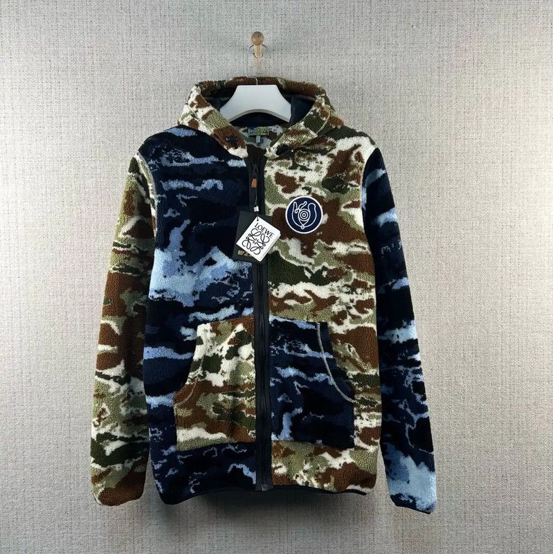 Loewe Loewe Multi-Color Camouflage Hooded Jacket 0089 Size US M / EU 48-50 / 2 - 1 Thumbnail