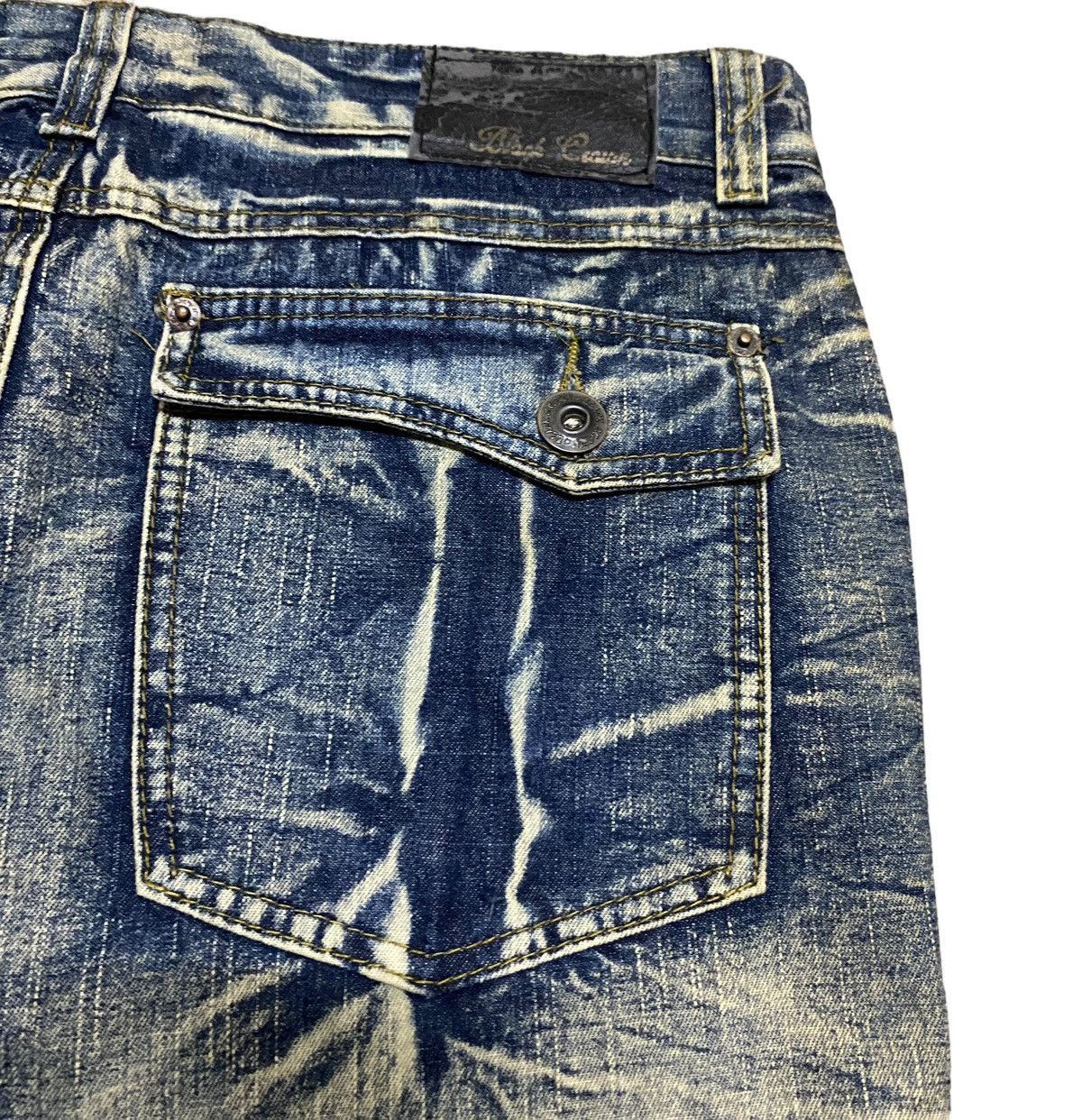 If Six Was Nine Rare Design Vintage Brand Black Crown Flared Jeans 1990s Size US 32 / EU 48 - 10 Thumbnail