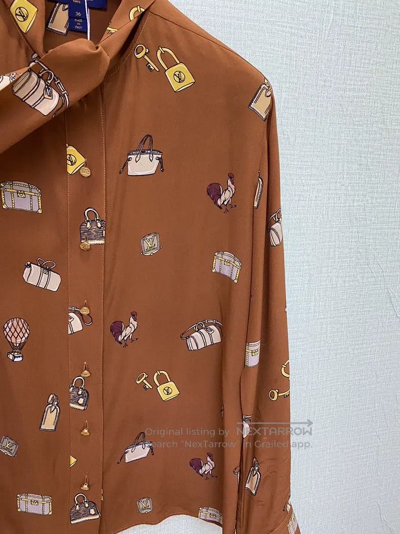 Louis Vuitton Louis Vuitton Silk printed shirt Size XS / US 0-2 / IT 36-38 - 4 Thumbnail