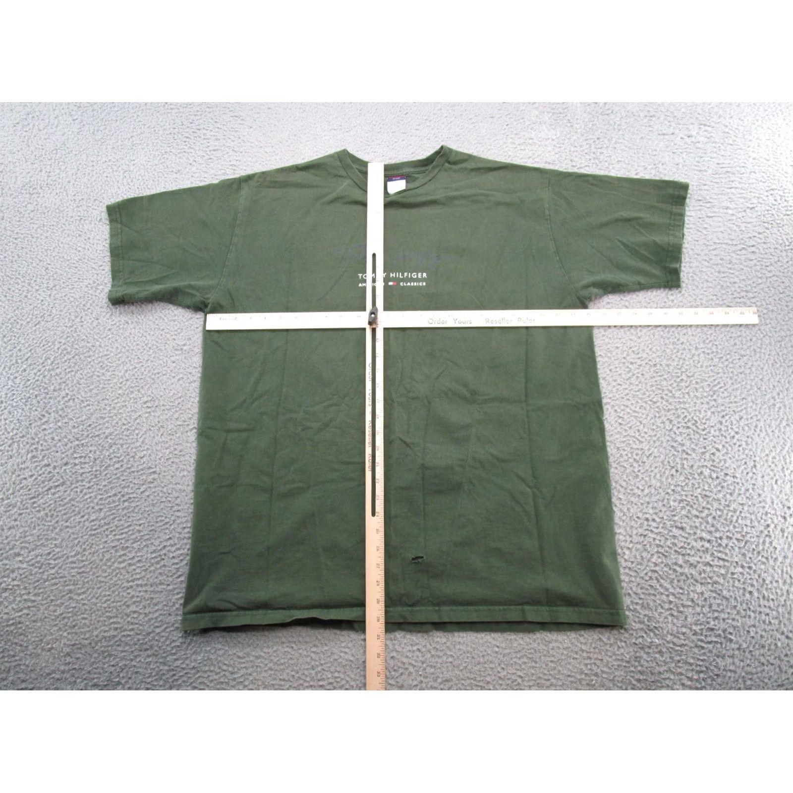 Tommy Hilfiger VINTAGE Tommy Hilfiger Shirt Grunge 2XL Green Y2K Spell Out Men’s T-Shirt Short Sleeve Size 2XL Mens Size US XXL / EU 58 / 5 - 6 Thumbnail