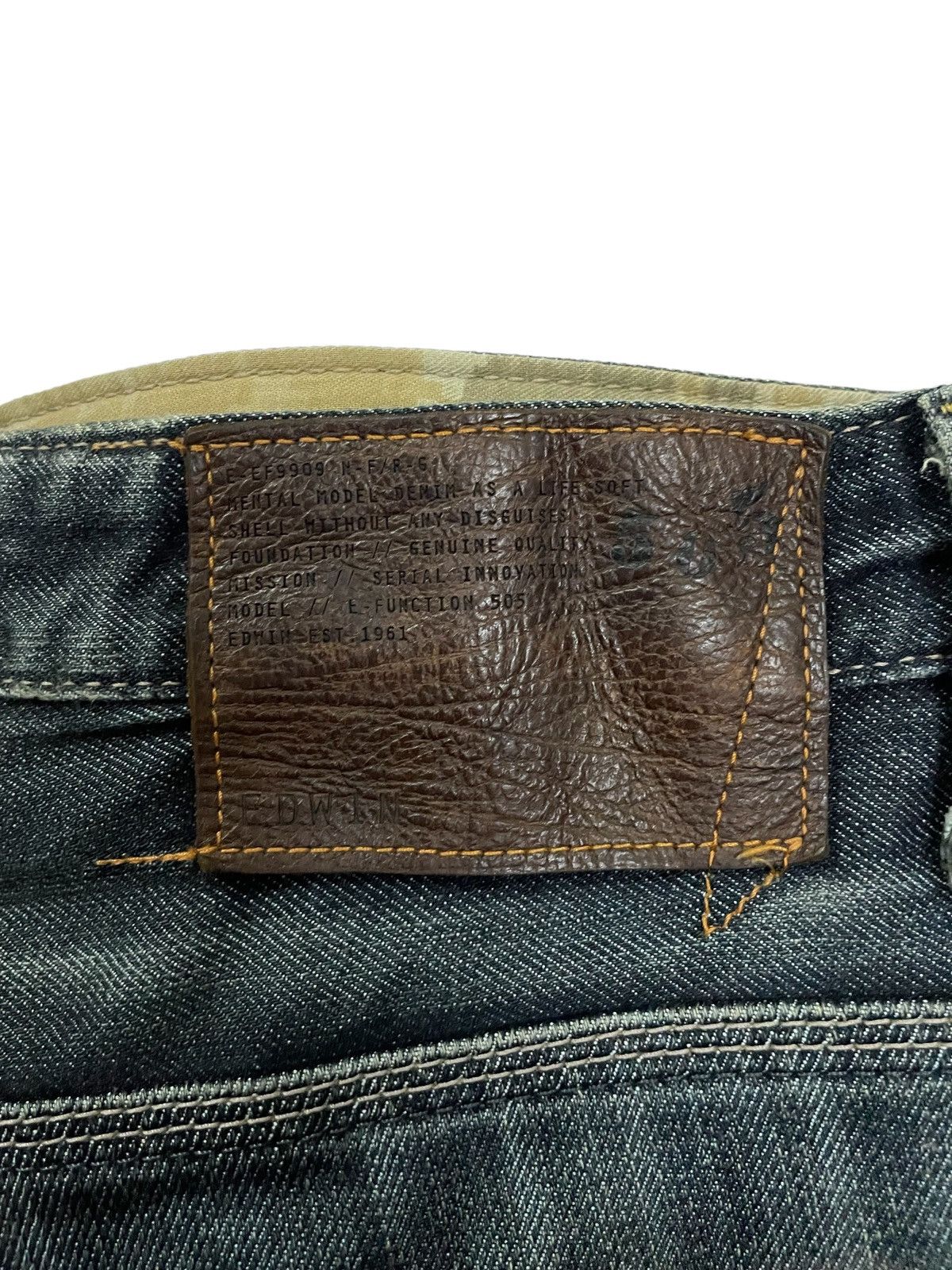 Edwin Vtg Edwin E-Function Mud Wash Camo Lining Ripped Baggy Jeans Size US 36 / EU 52 - 14 Thumbnail