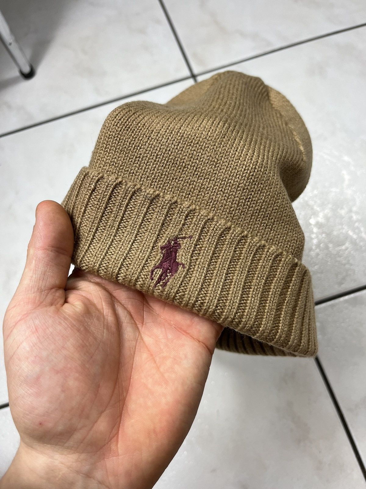 Polo Ralph Lauren × Ralph Lauren × Vintage Vintage 90s Polo Ralph Lauren wool knitted beanie hat logo Size ONE SIZE - 11 Thumbnail