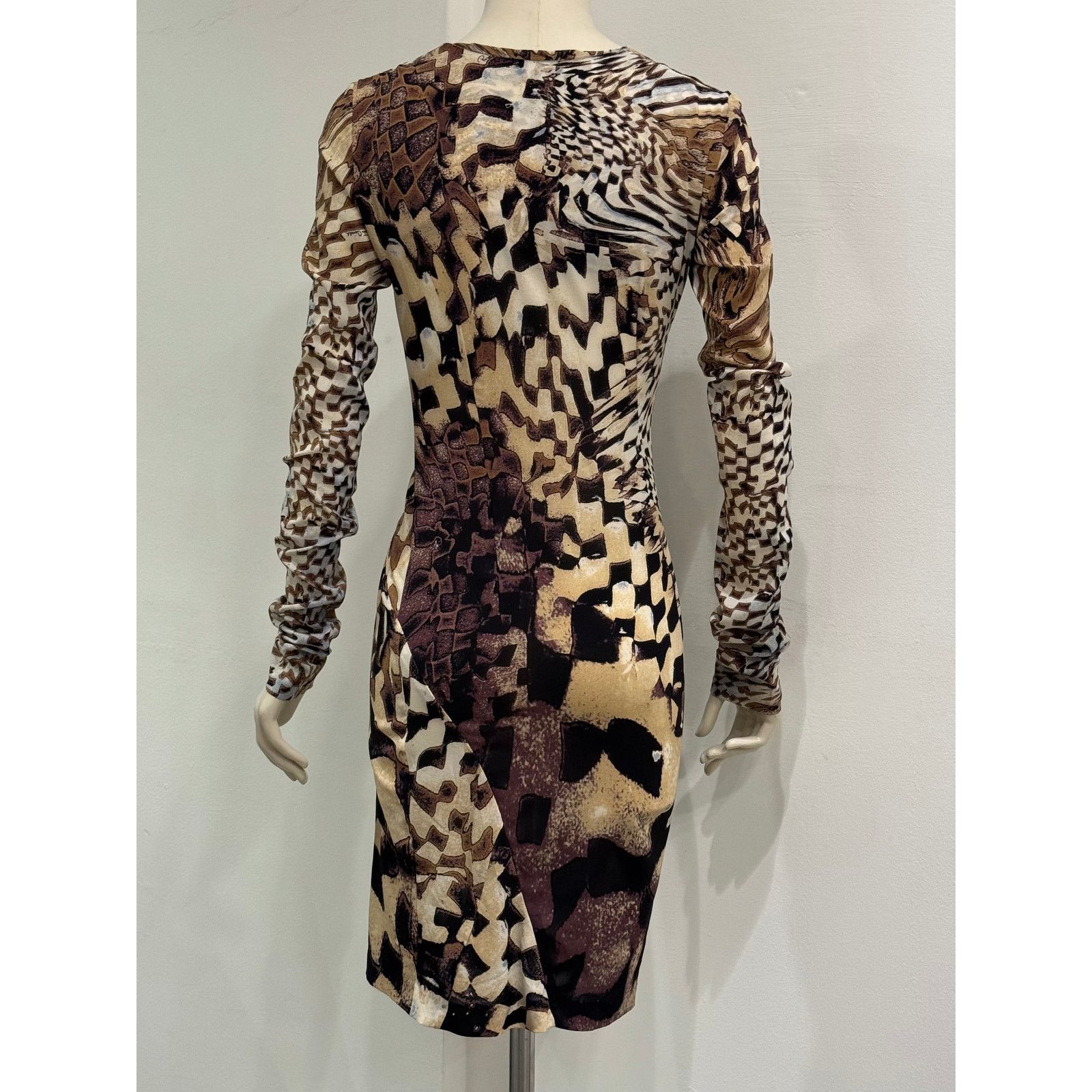 Roberto Cavalli 2003 Roberto Cavalli geometric psychedelic dress Size M / US 6-8 / IT 42-44 - 3 Thumbnail