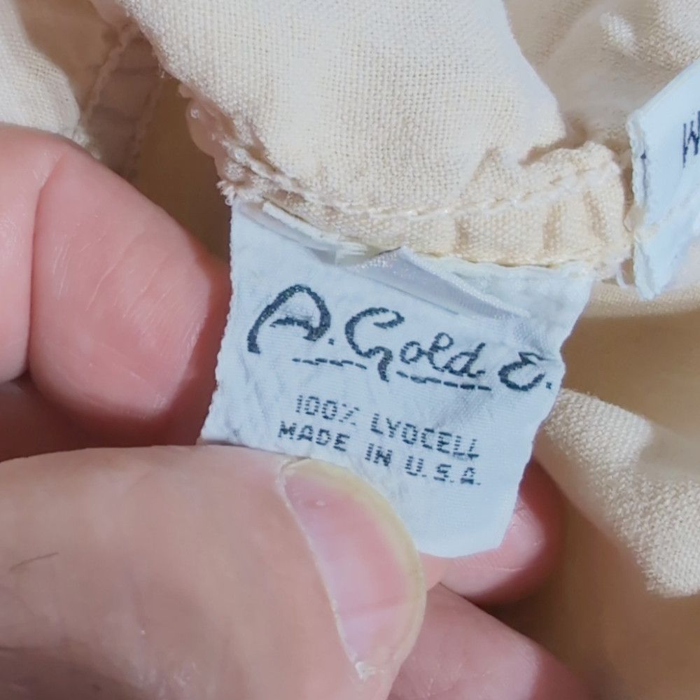 Agolde Agolde Dylan sz M Button Down Shirt Tan A.Gold.E Lyocell Size M / US 6-8 / IT 42-44 - 6 Thumbnail