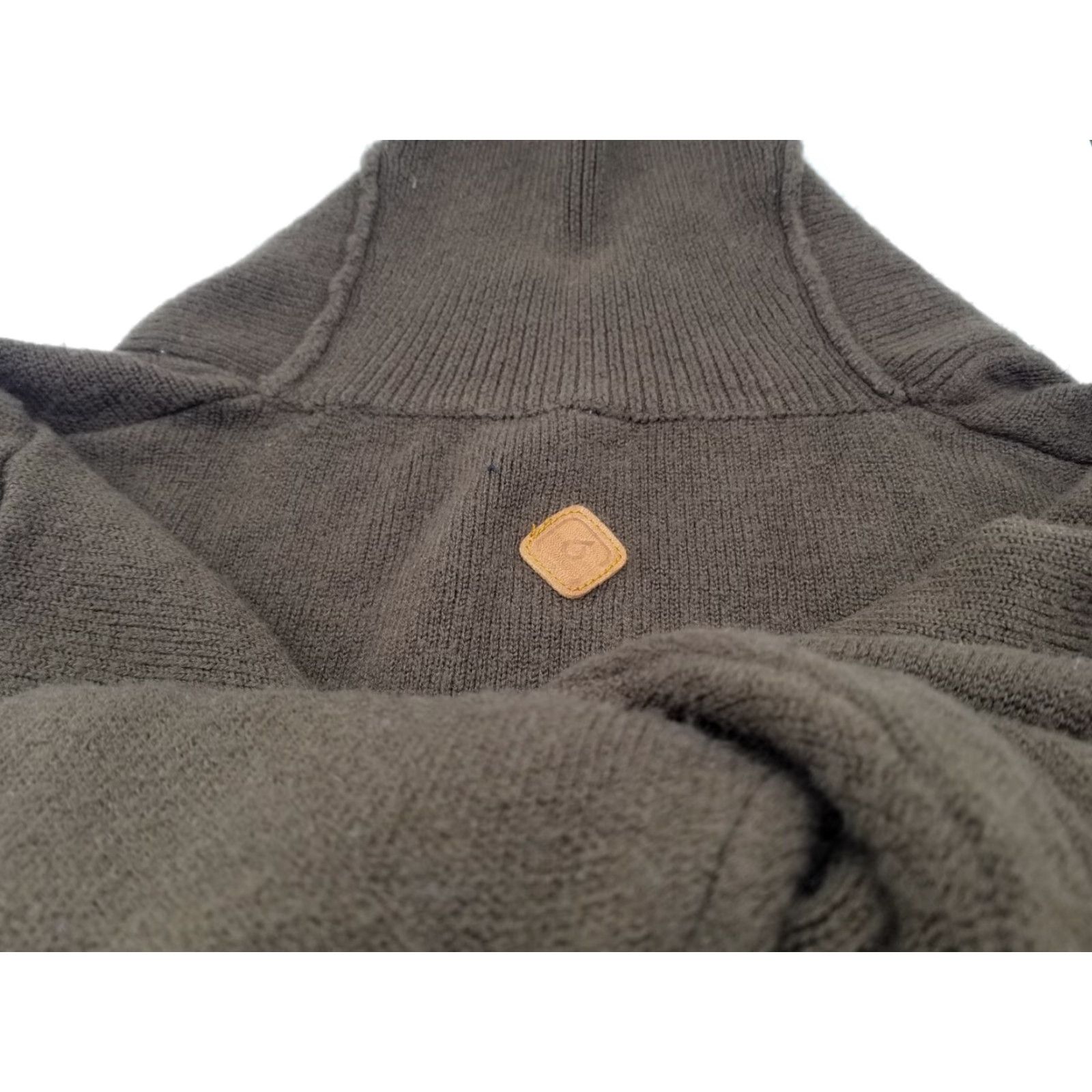 Vintage ORISUE Shawl Collar Pullover Sweater Brown 4XL 100% Cotton Men Large XXXXL Size US XXL / EU 58 / 5 - 2 Thumbnail