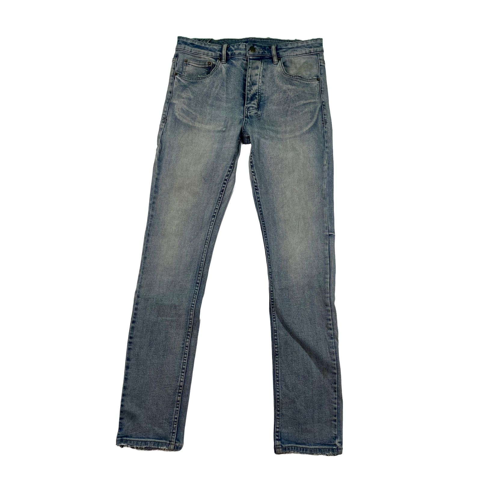 Purple Brand Logos Light Wash Jeans