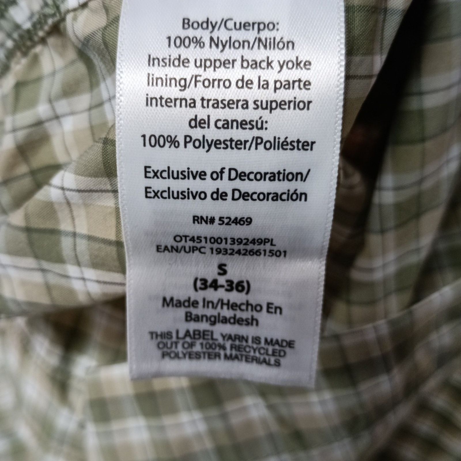 Other Ozark Trail Upstream Shirt Mens S (34-36) Green Plaid Vented Size US S / EU 44-46 / 1 - 7 Thumbnail