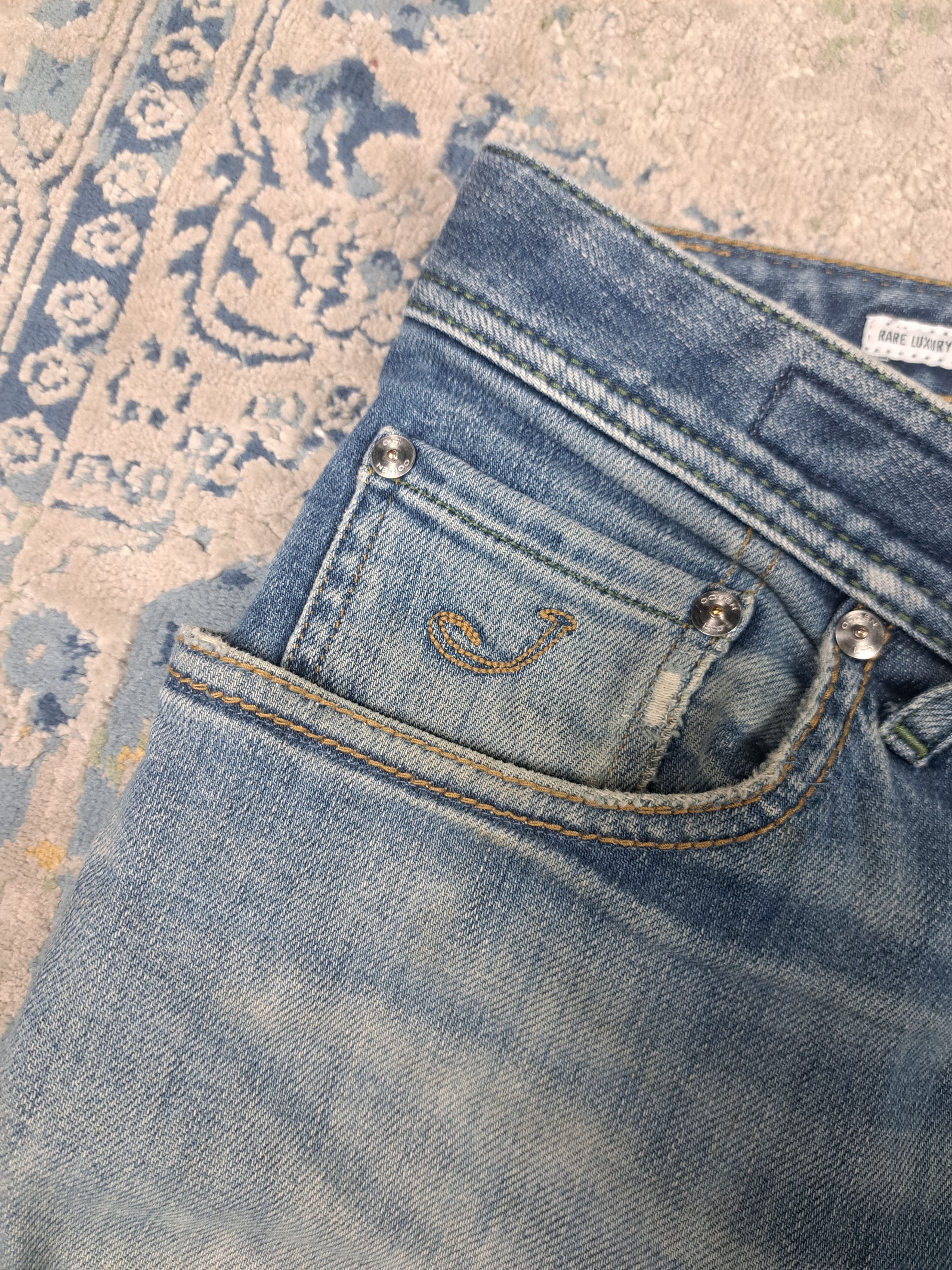 Jacob Cohen Jacob Cohen Pony Hair Patch Handmade Distressed Denim Size US 32 / EU 48 - 7 Thumbnail